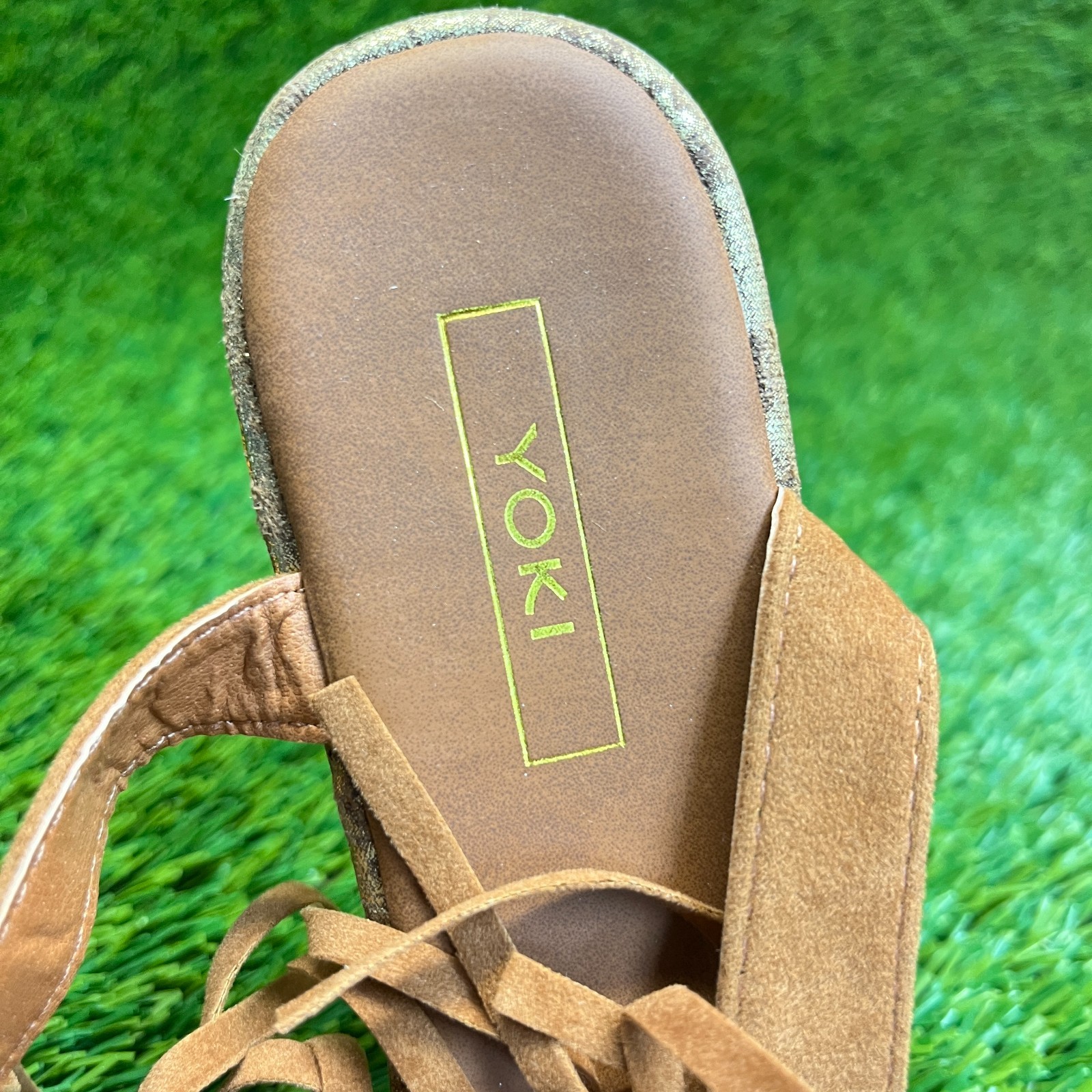 Yoki Acacia-47 Womens Size 7.5 Brown Beach Classic Outdoor Suede Flat Sandals