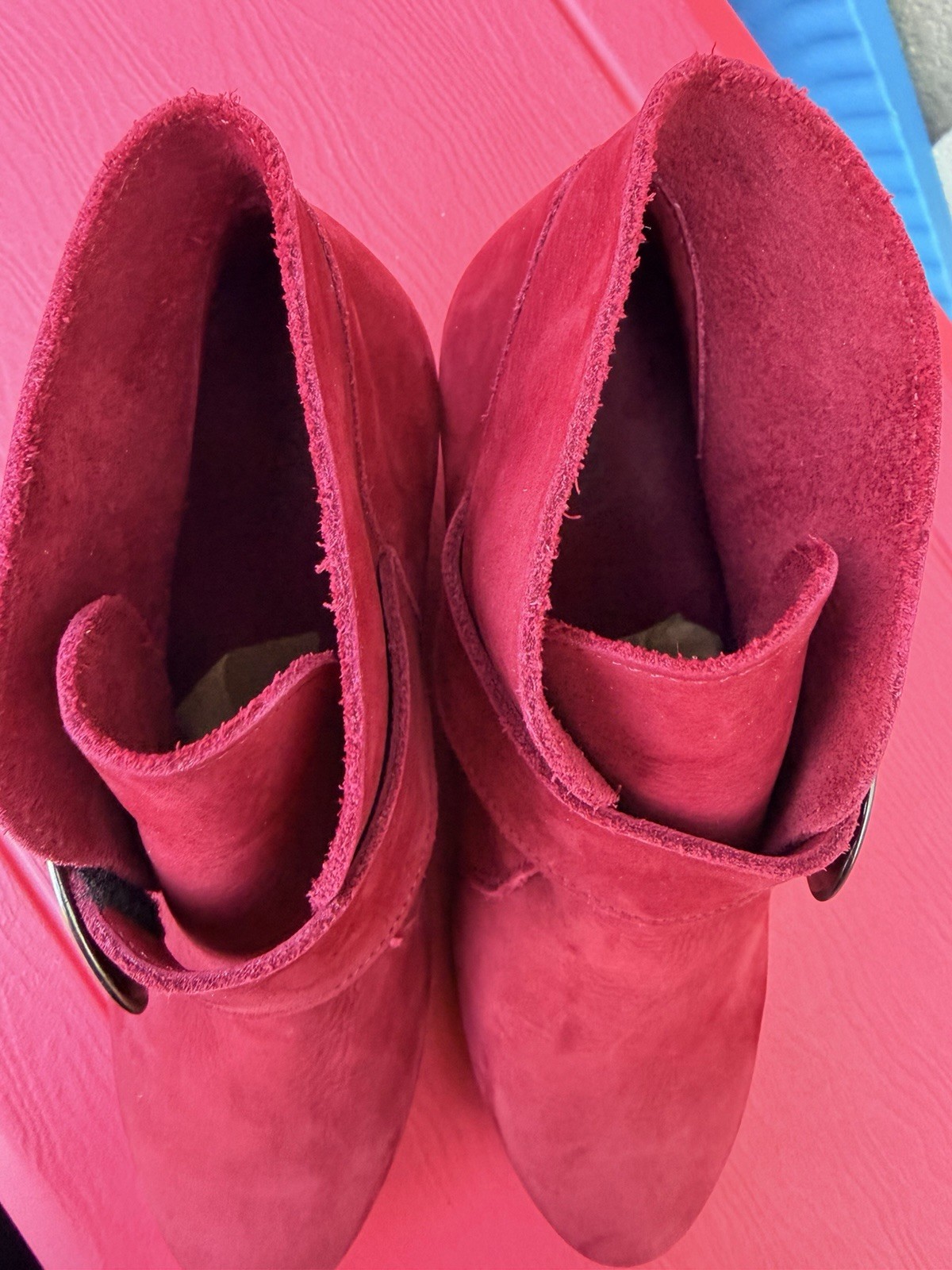 Arche Larrie Women’s Red Leather Wedge Ankle Boots