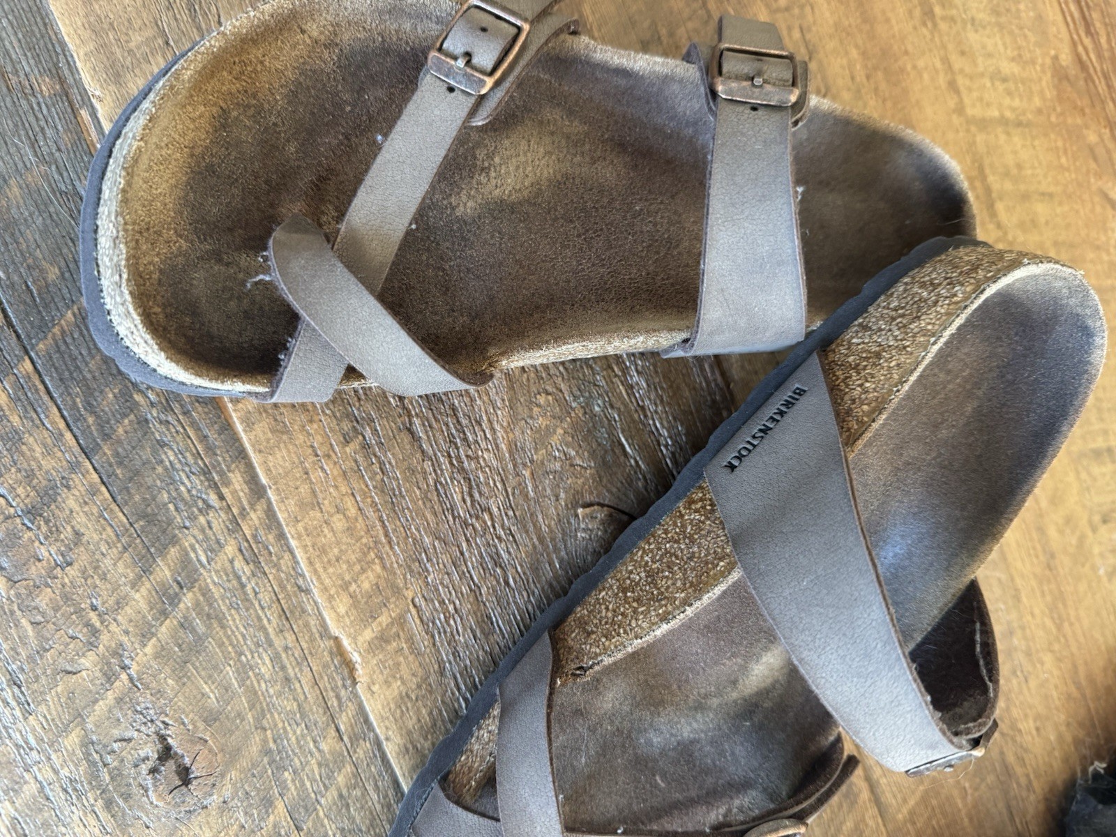 Birkenstock Mayari Women’s Leather Sandals, Brown, Slip-On, Size 7 US