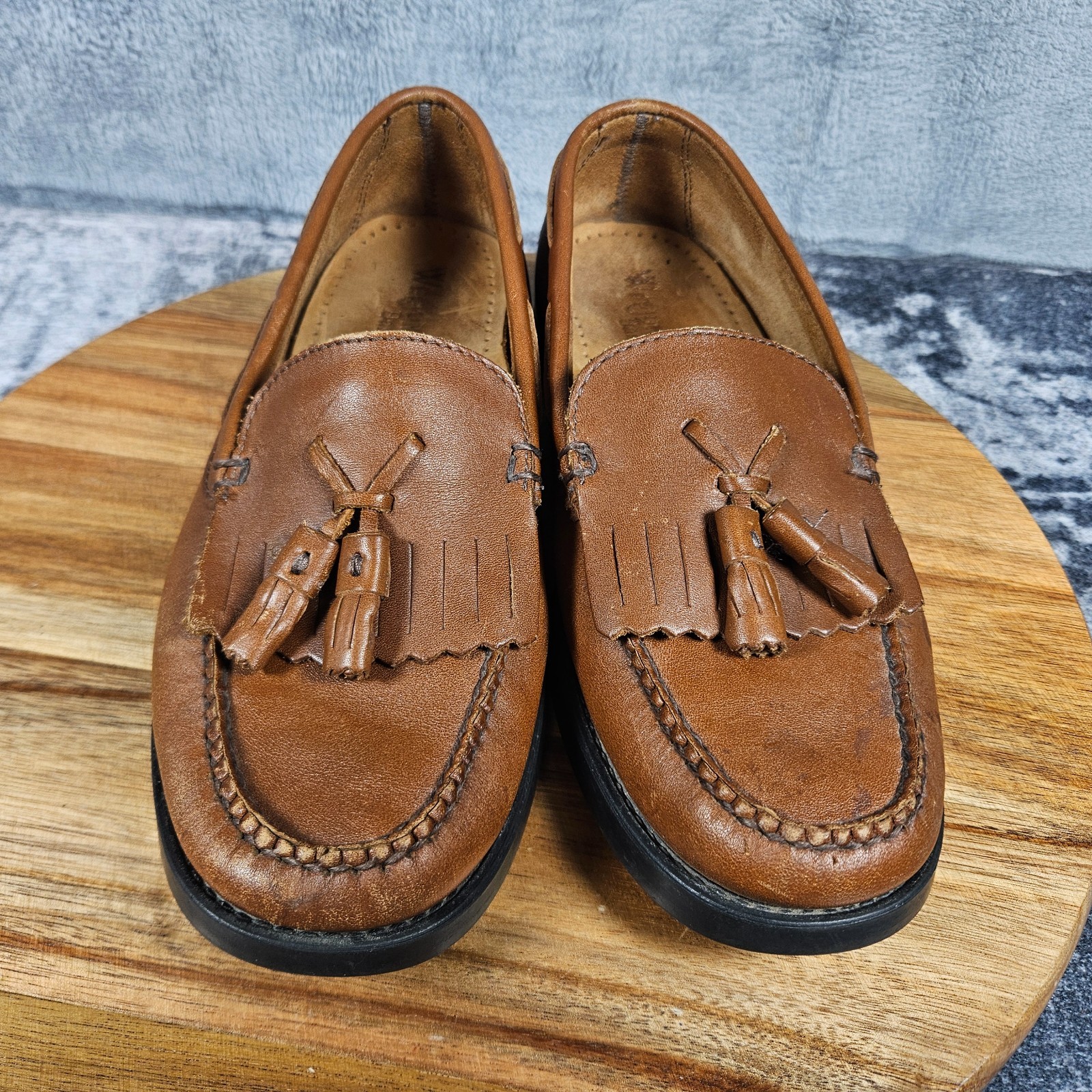 GH Bass Weejuns Marietta II Loafer Women Size 7 Brown Leather Tassel Kiltie Shoe