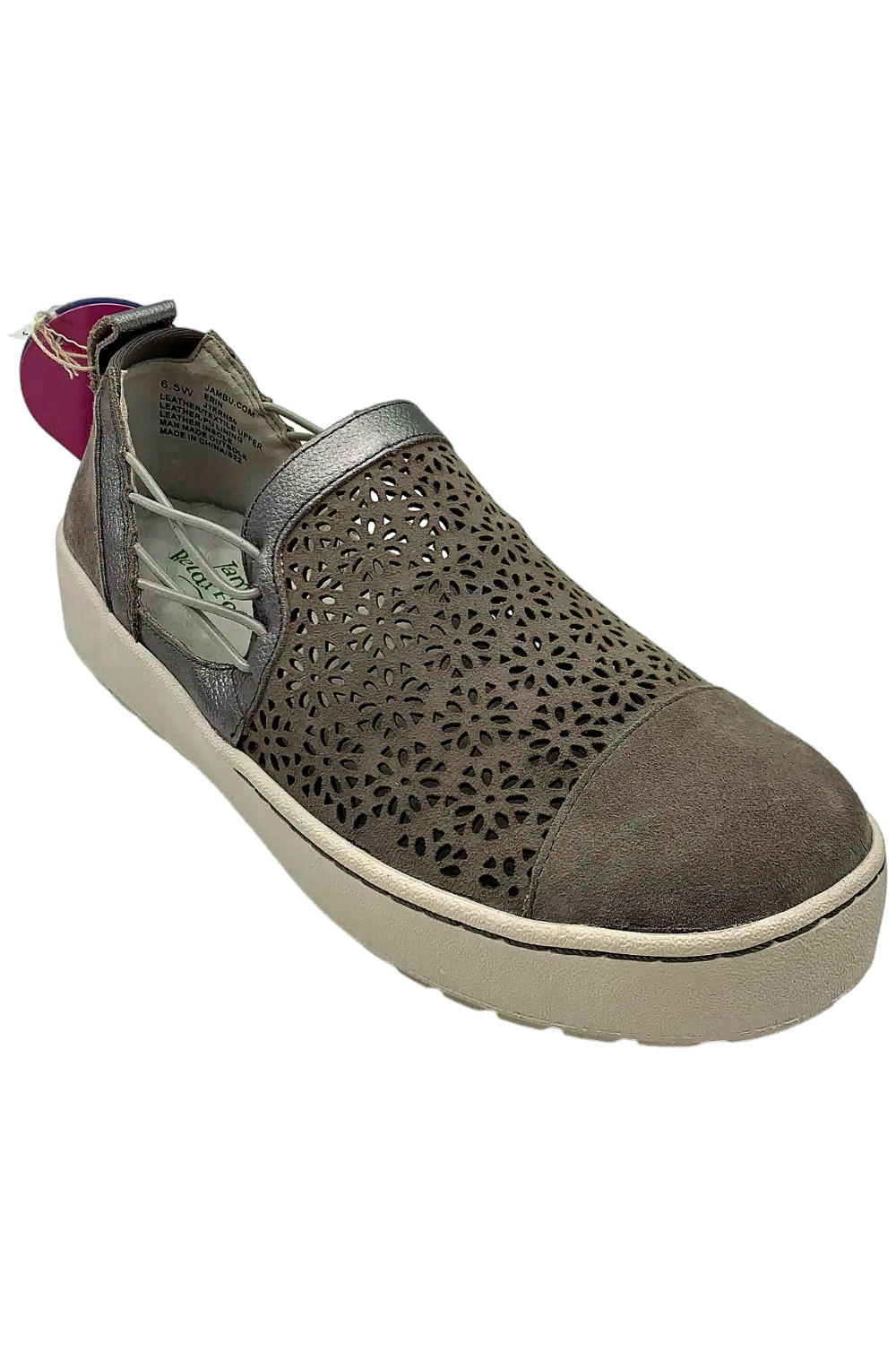 Jambu Erin Suede Casual Step-In Sneaker Gunmetal Gray