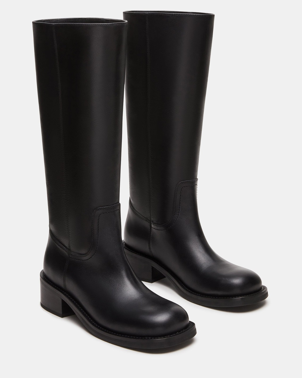 NEW Steve Madden Riggs Black Leather Boot womens choose size shoe fashion