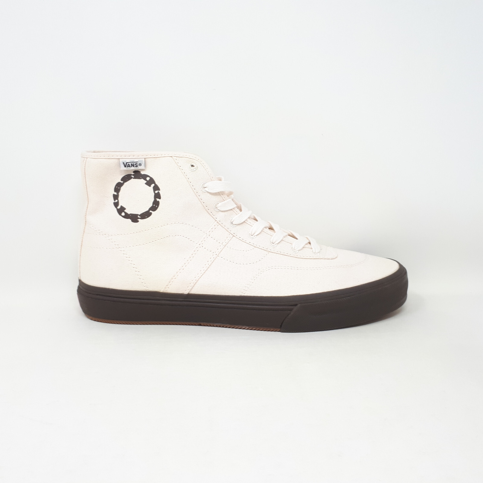 Vans Crockett High Decon Cream White Brown Skate Authentic Shoe Sneaker Mens NEW