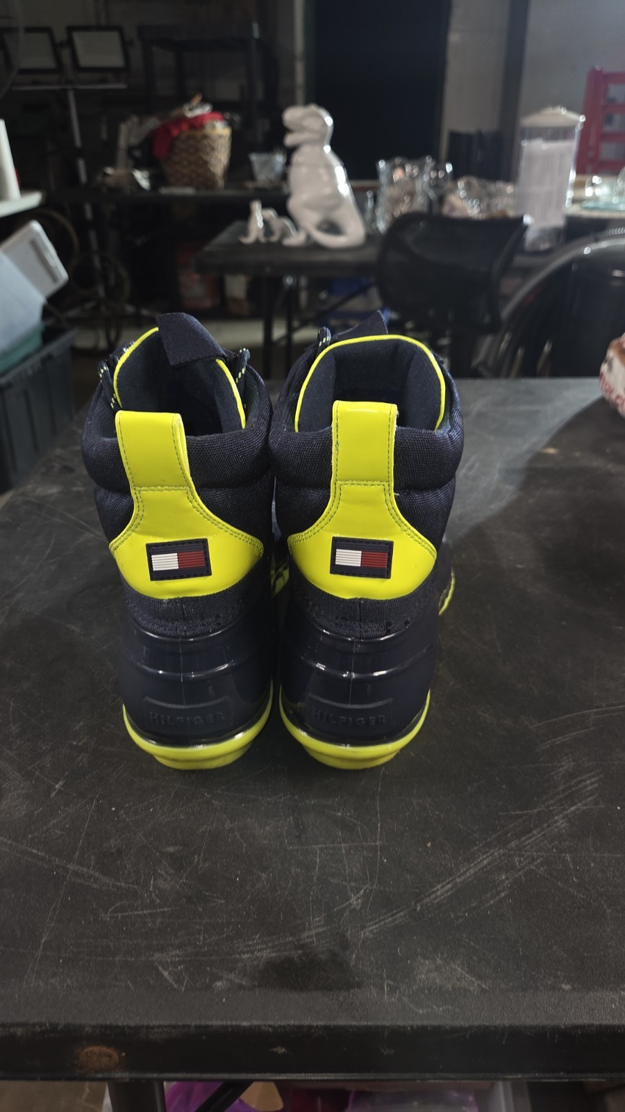 Tommy Hilfiger Women’s Blue And Yellow Rain Boots Size 10