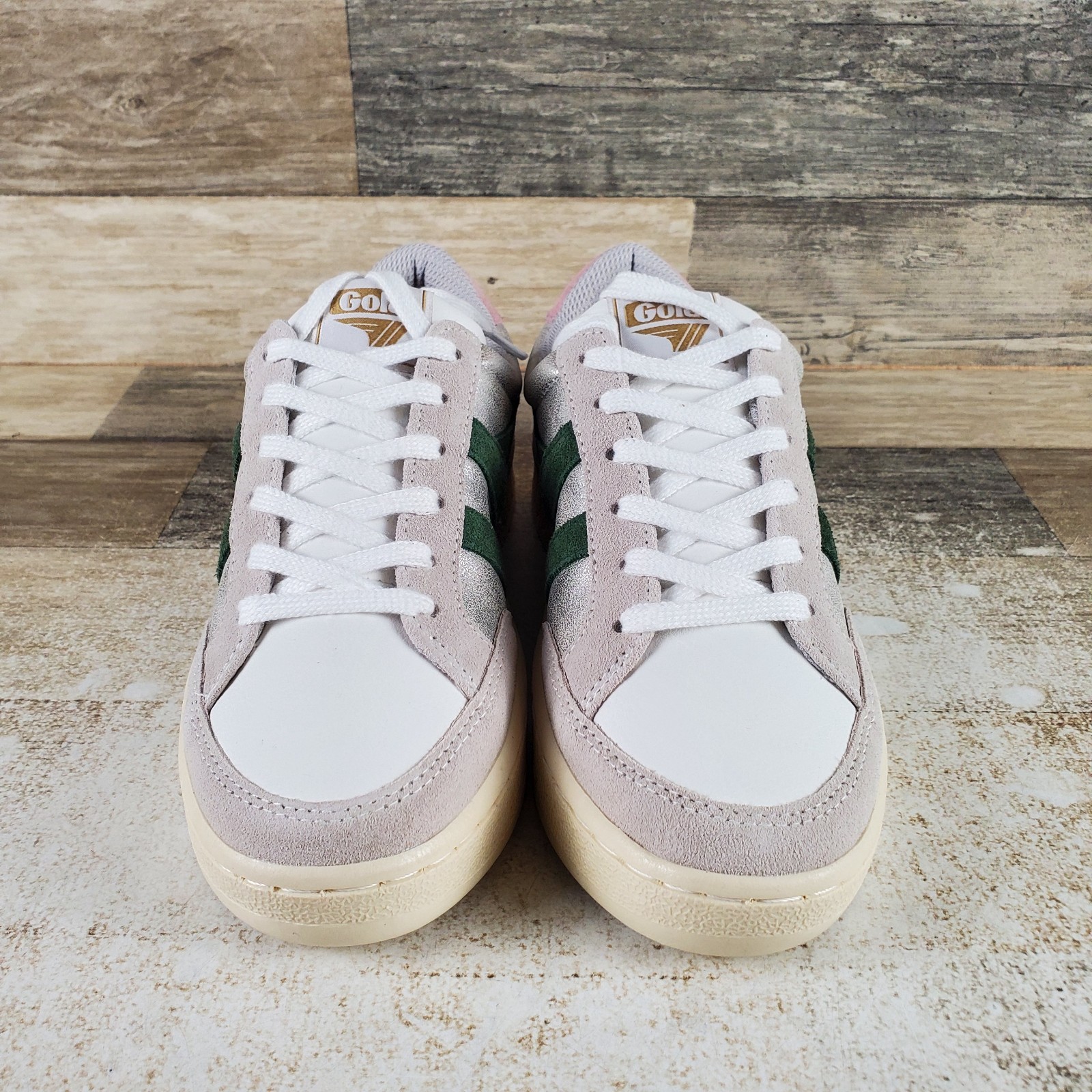 Gola Superslam Blaze Womens Shoes Sz 6.5 Gray White Silver Lifestyle Sneakers