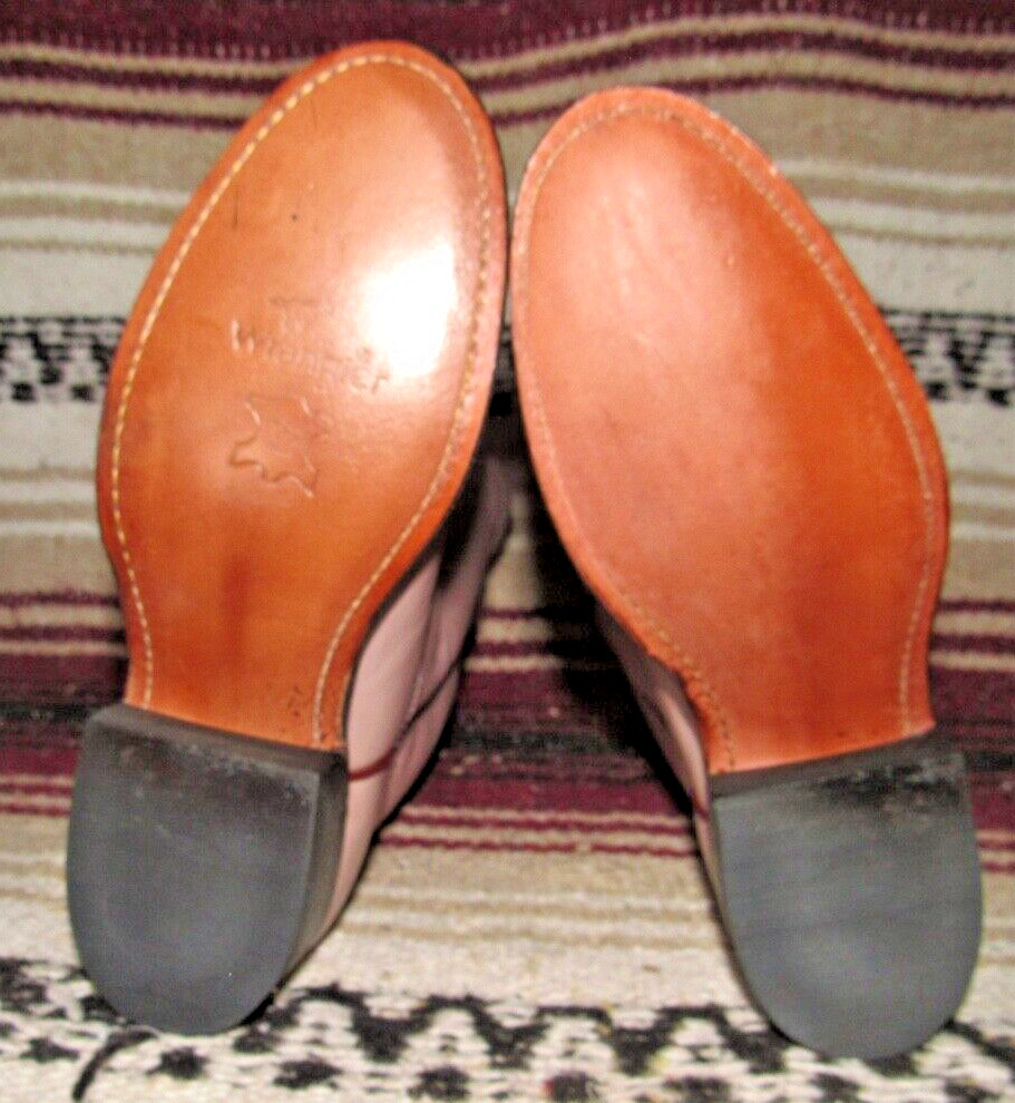 Womens Vintage Wrangler Pearl Leather Cowboy Boots 5 M NEW with Box