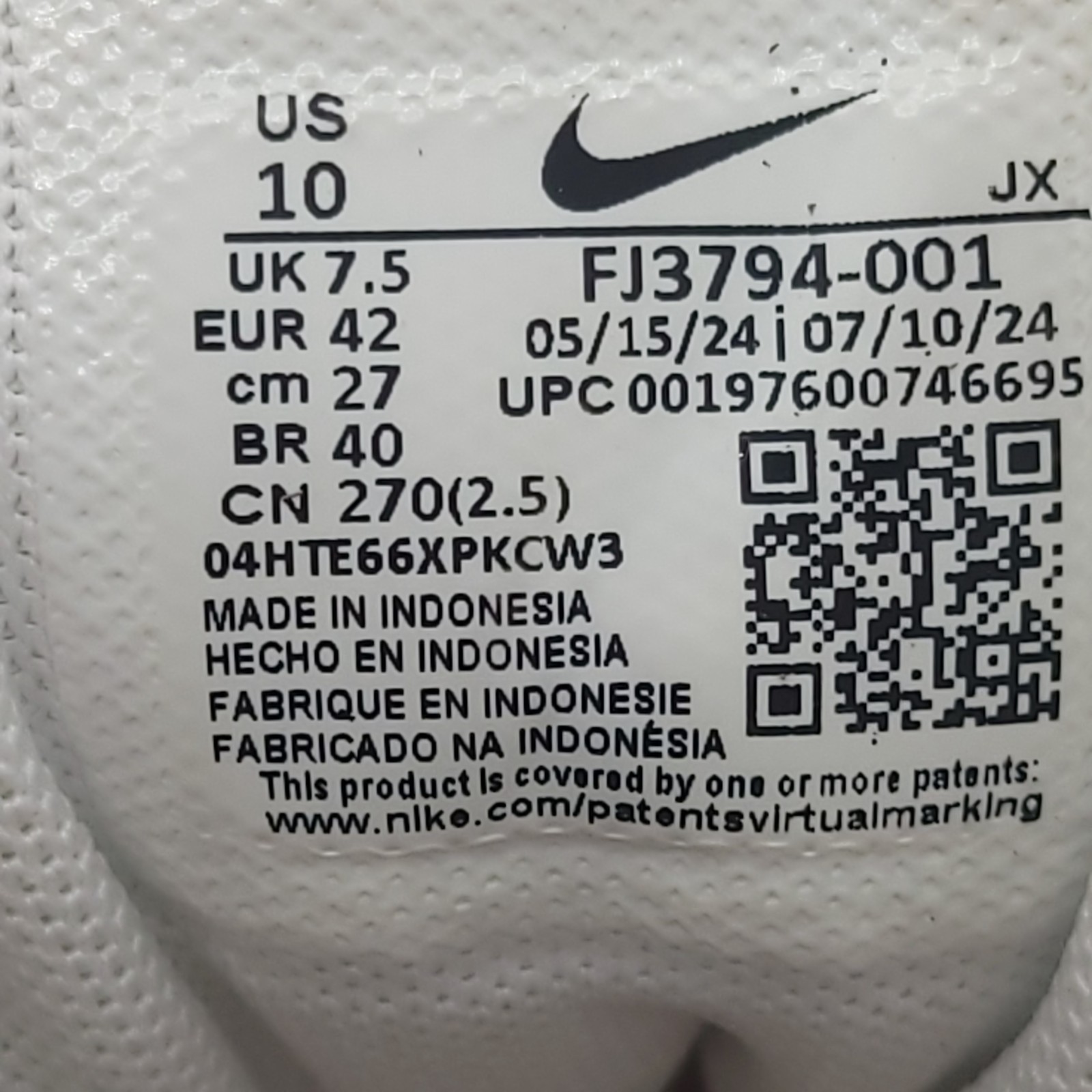 Nike AL8 Women’s Size 10 Platinum Violet Retro Lifestyle Sneakers FJ3794-001