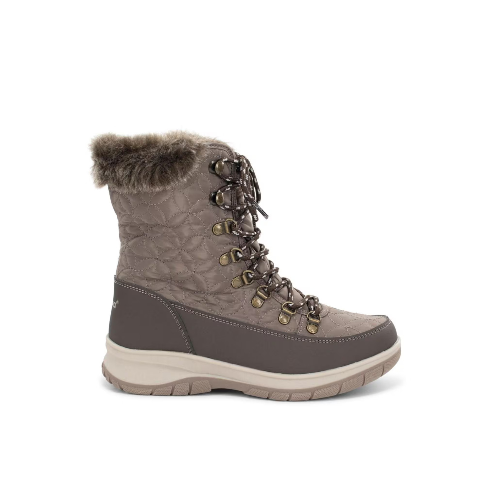 Women’s Chooka Belltown Mid Faux Fur Cold Weather Boot Taupe SZ 6