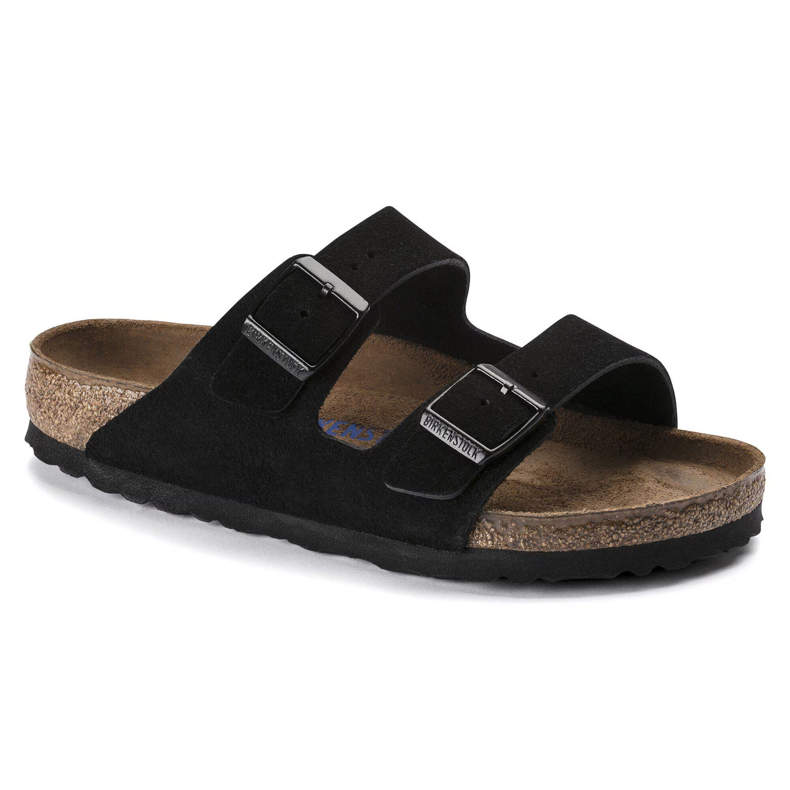 Birkenstock Arizona Soft Footbed Suede Leather EU37-45 Black Unisex sandals