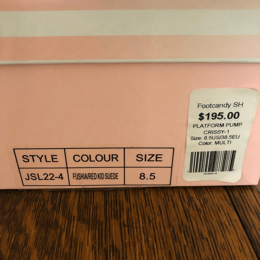 NEW Footcandy Crissy Fuchsia, Red and Blue Kid Suede Platform Heels NIB