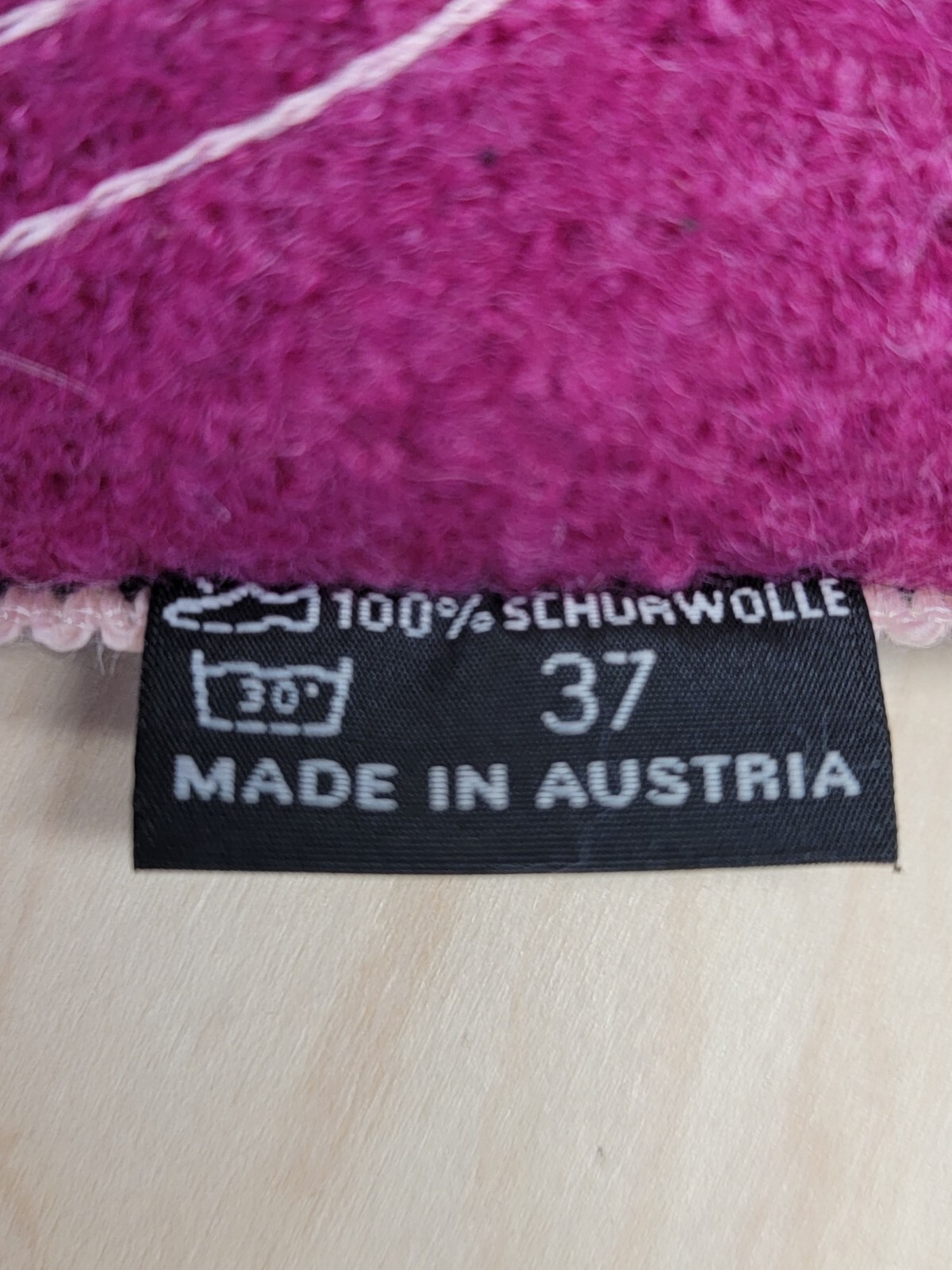 Kitz Pichler Austria Boiled Wool Hot Pink Slippers Women’s House Shoes Sz 37 EUR