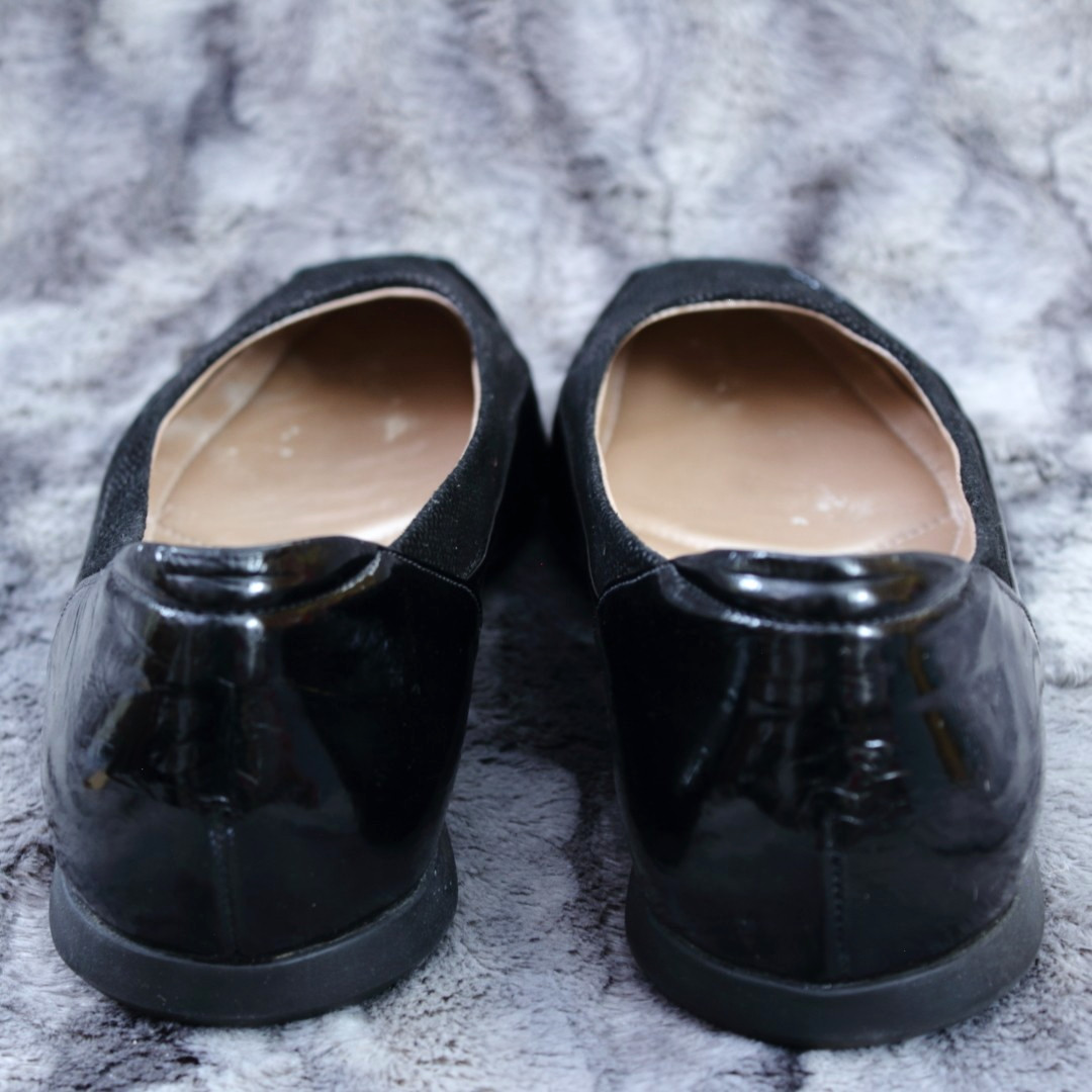 BEAUTIFEEL Black Leather Comfort Flats Women’s Shoes Size EU 41 / US 10, 10.5