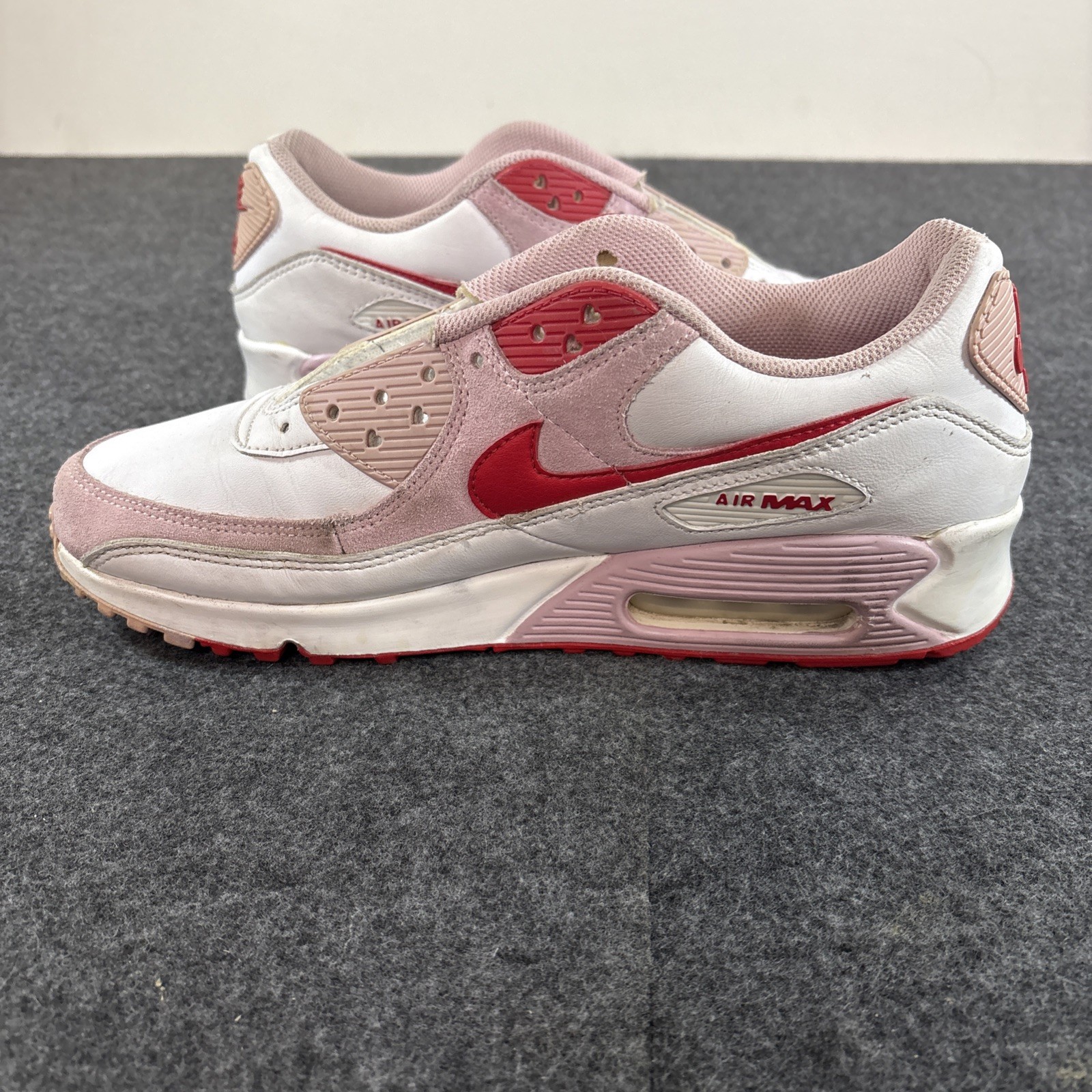 Nike Air Max 90 Love Letter Valentines Day ‘21 Pink Red White DD8029-100 Size 12