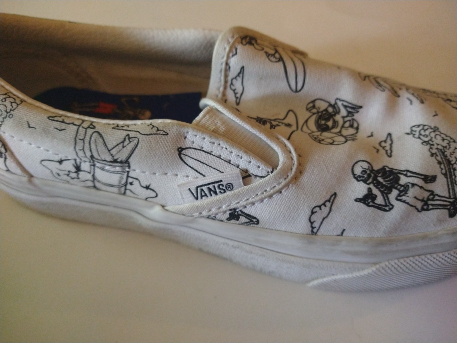 Vans Shoes Women’s Size 5 Men’s 3.5 White Slip On Low Tide Beach Skate Bmx