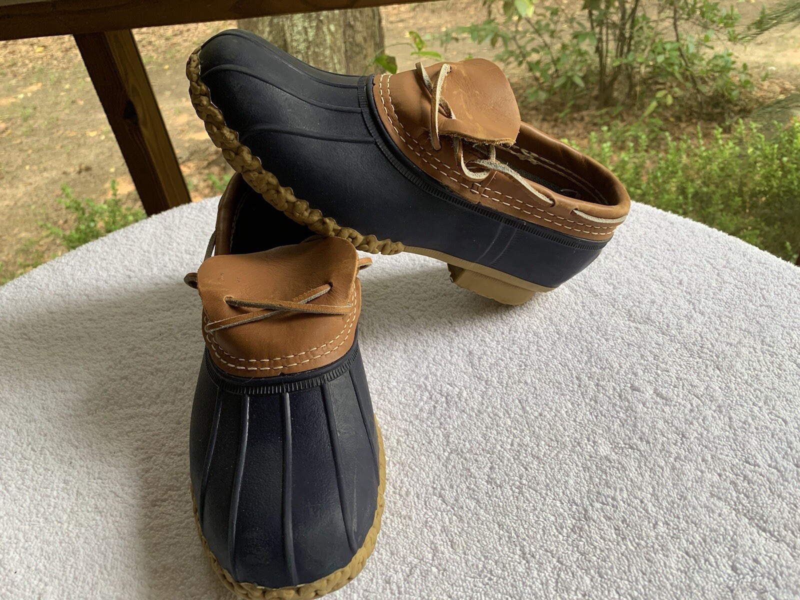 VTG LL Bean Shoes Womens 6M Bean Boots Made In USA Hunting Mud Rubber Duck READ