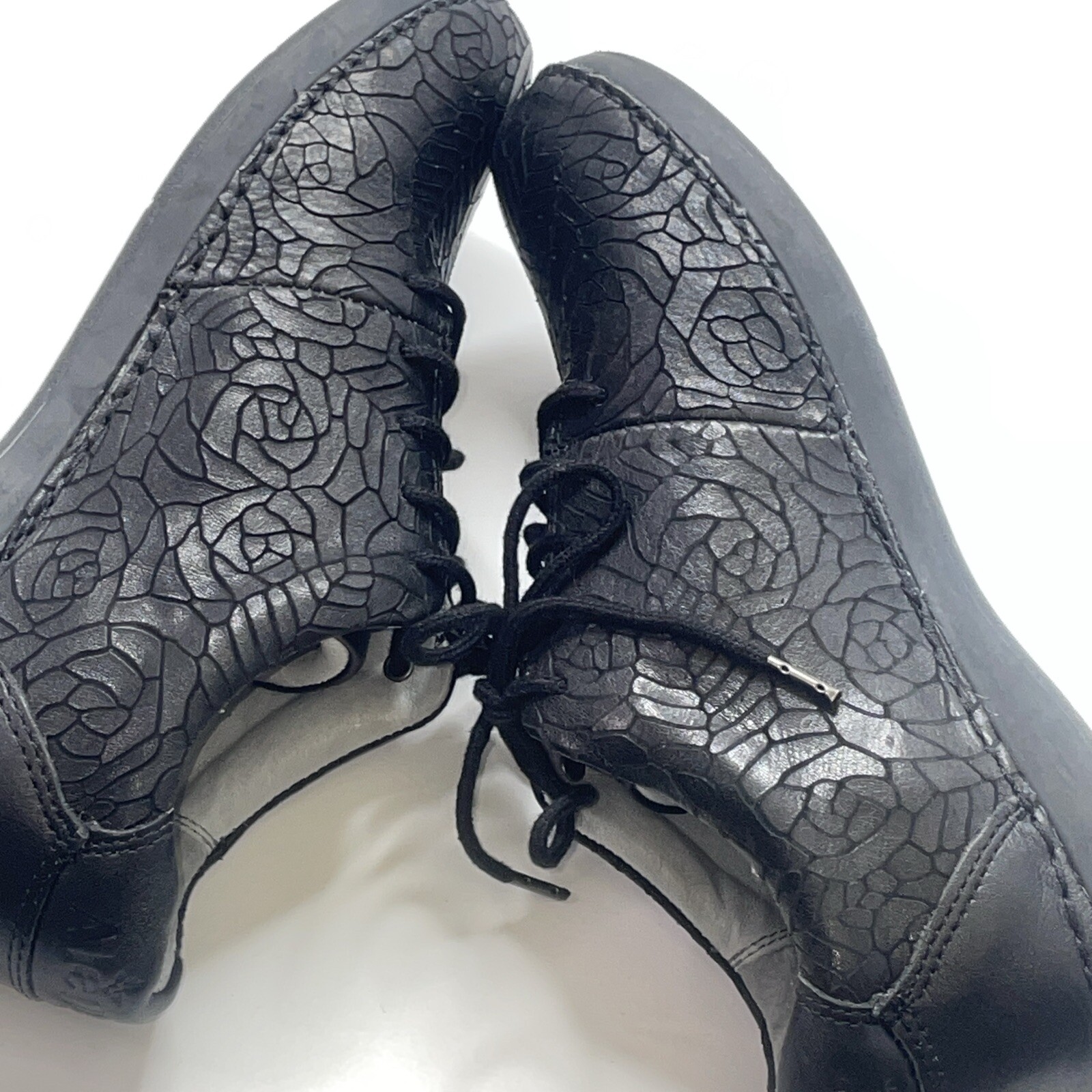 ALEGRIA Essence Leather Sneaker Shoes Women Size US 6.5 EU 36 Black Rose ESS-586