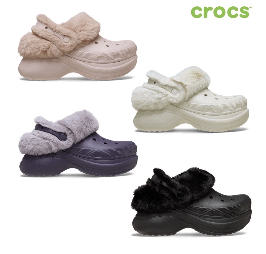 NEW CROCS Bae Lined Fur Clog 211753-160 Stucco Size 6 W