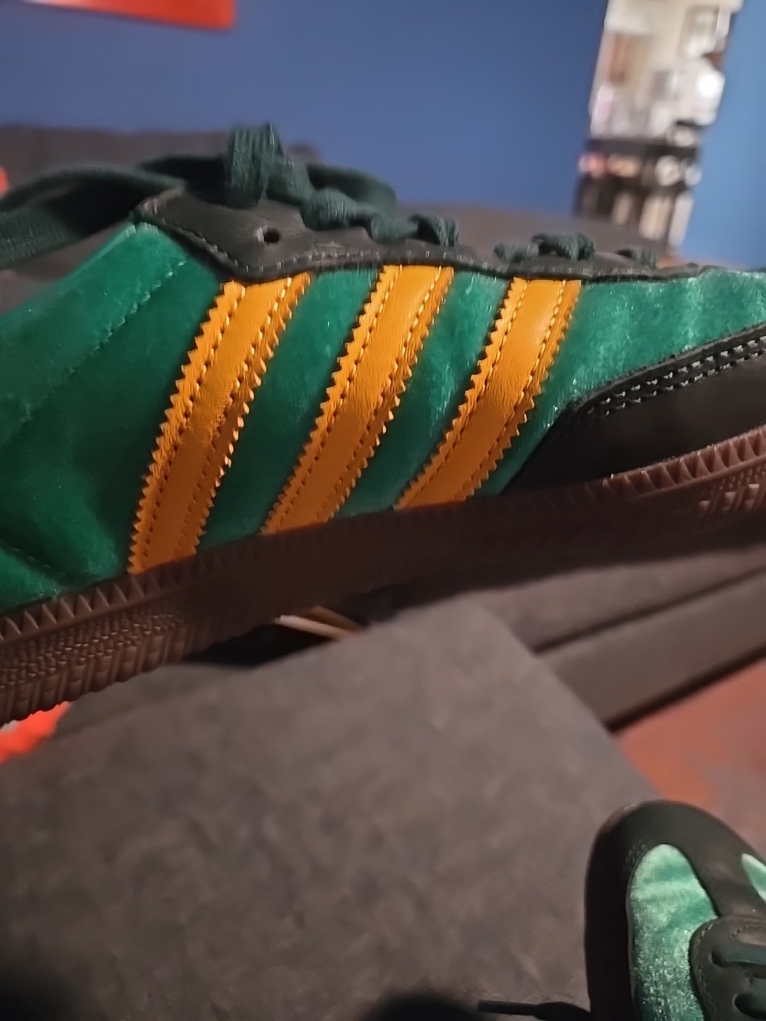 Size 6- Adidas Samba OG W Court Green Preloved Yellow Women’s JI2681