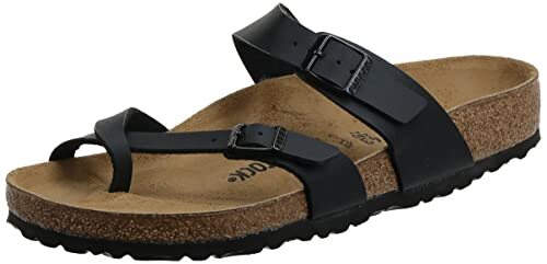 0071791 BIRKENSTOCK WOMEN’S MAYARI BIRKO-FLOR SANDALS REGULAR FIT BLACK SIZE 4