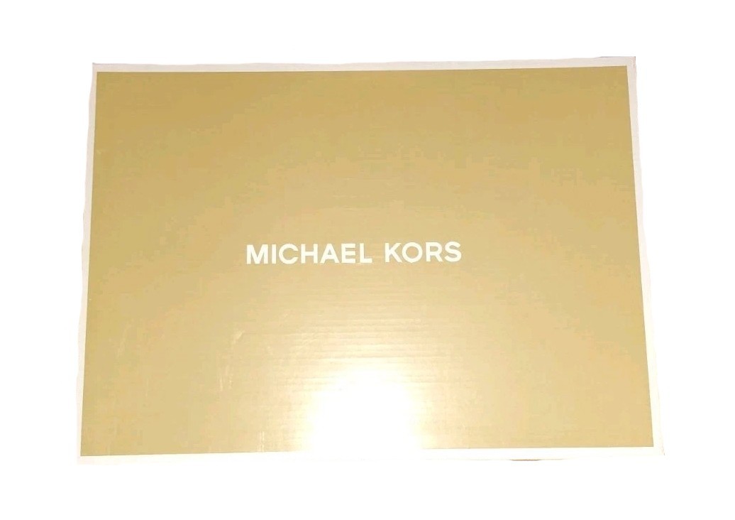 Custom Michael Kors Raina Trainer White Gold Glitter Brown Sneakers Women 8.5