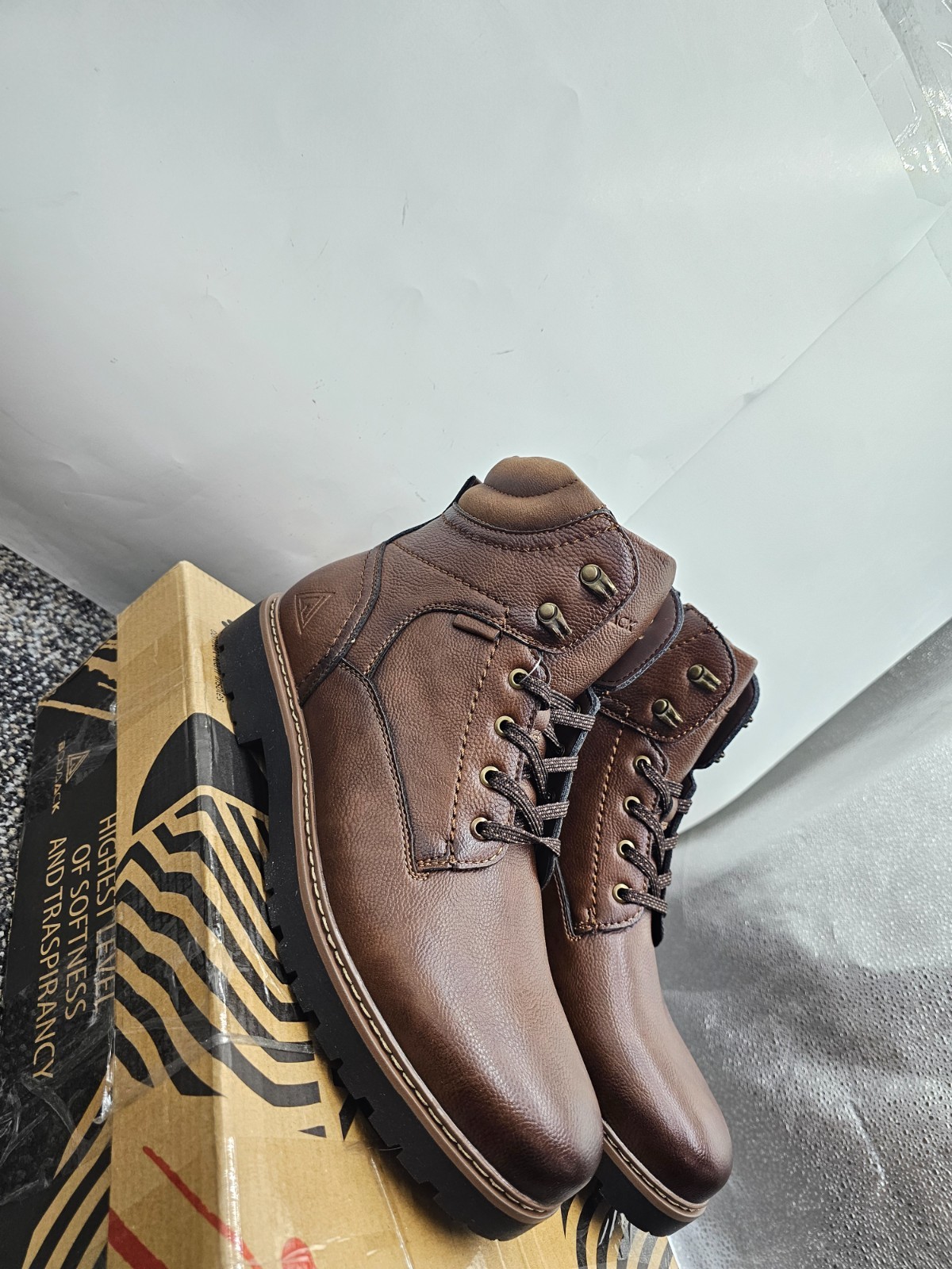 Bodaack Herman Brown Synthetic Leather Ankle Boots US 10 M 0337382048