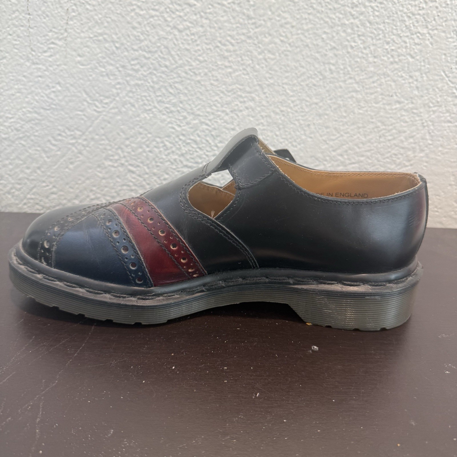 Dr Martens Vintage US 8 Mary Jane Platform Tri Color T Bar Shoes Y2K 90 Rare
