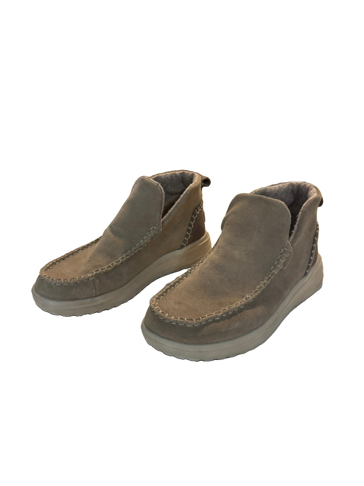 Hey Dude Denny Suede Women’s Casual Slip On Boots Size 8 Chestnut Brown Comfort