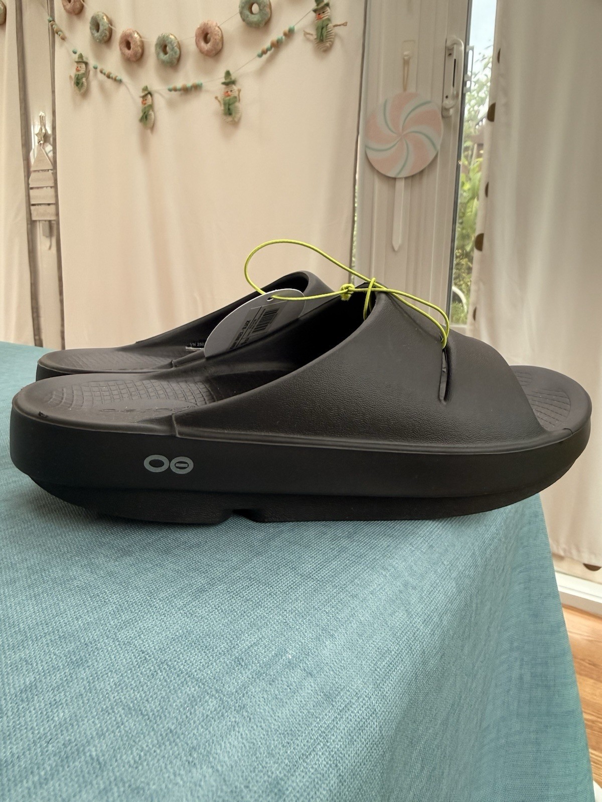 NEW Oofos Ooahh W10 M8 41 Matte OO Slide Black Cushion Sandal Active Recovery