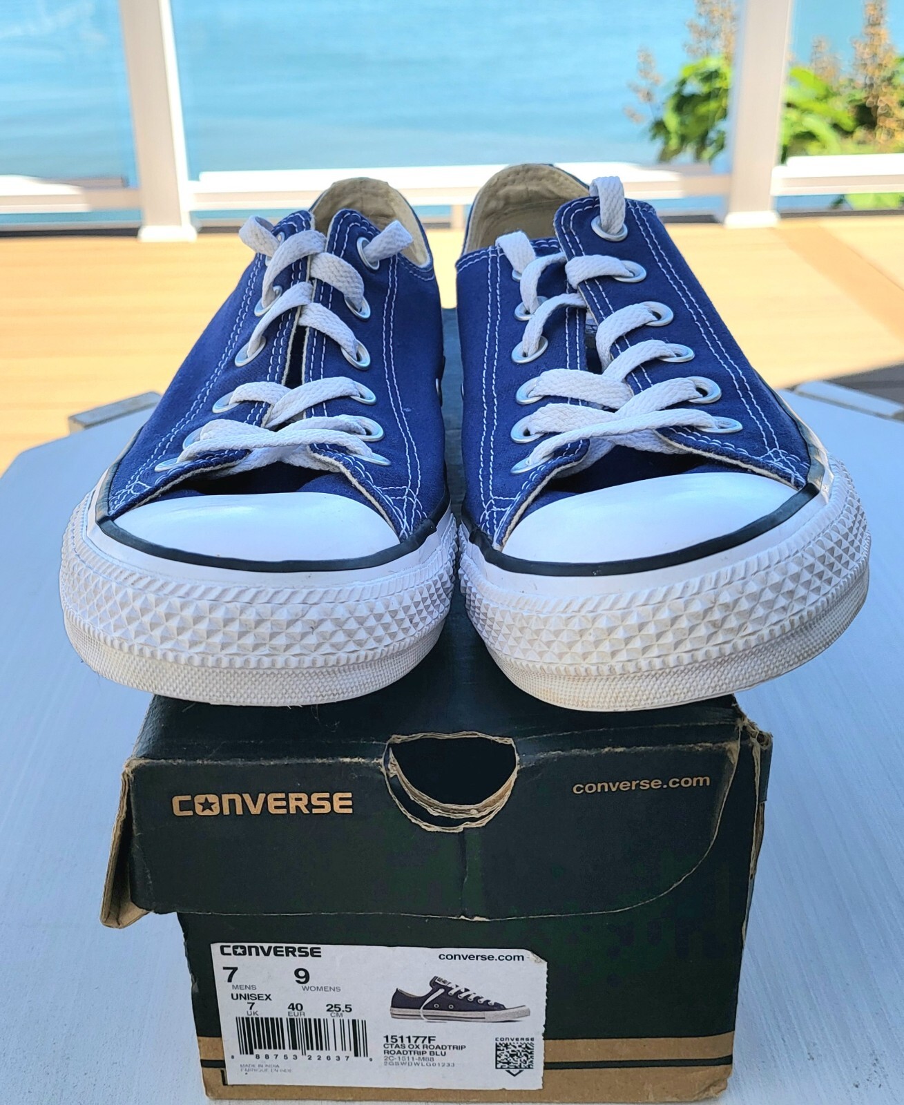 Converse Unisex Adults CTAS OX Sneakers Blue 151177F Low Top Lace Up M7 W9