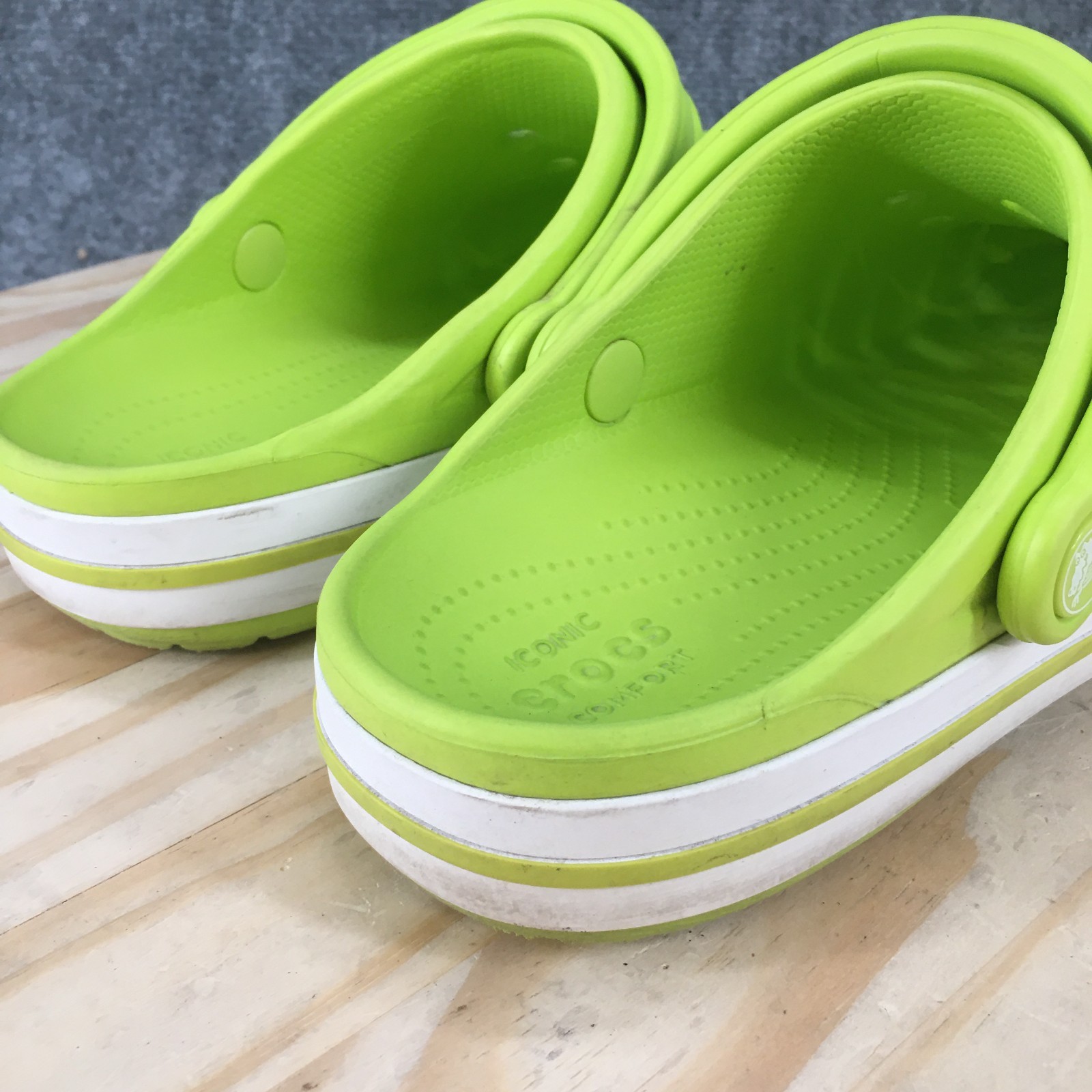Crocs Shoes Mens 7 Womens 9 Bayaband Casual Comfort Slingback Clogs Green Rubber