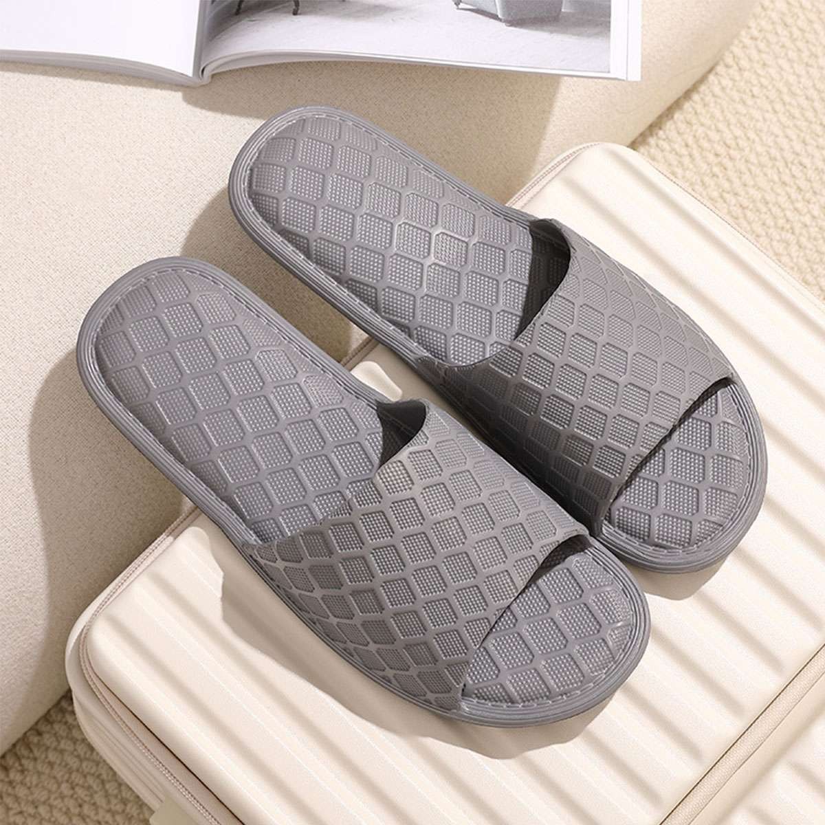 Womens Mens Soft Slippers Bath Shower Non-Slip Bathroom Sandals Outdoor Shoes US
