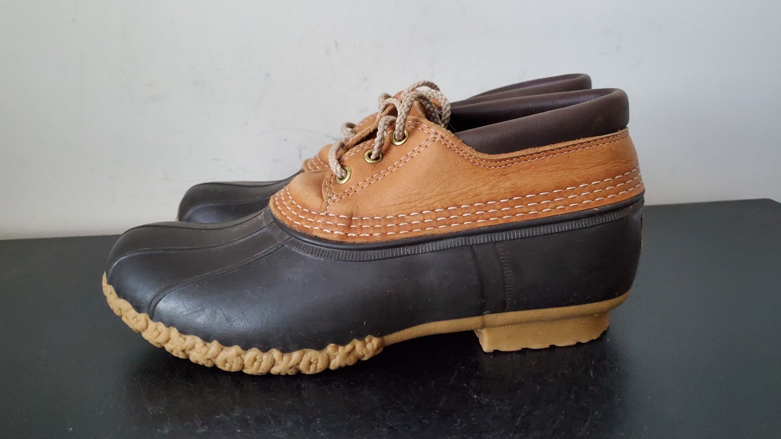 LL Bean Maine Duck Boots Gumshoes Low Top Womens Size 8 Brown