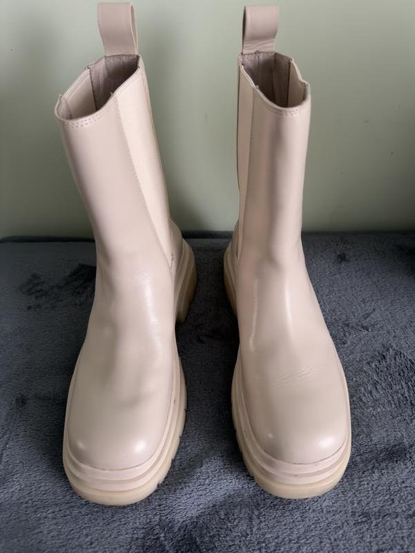 women ash boots ivory leather 38