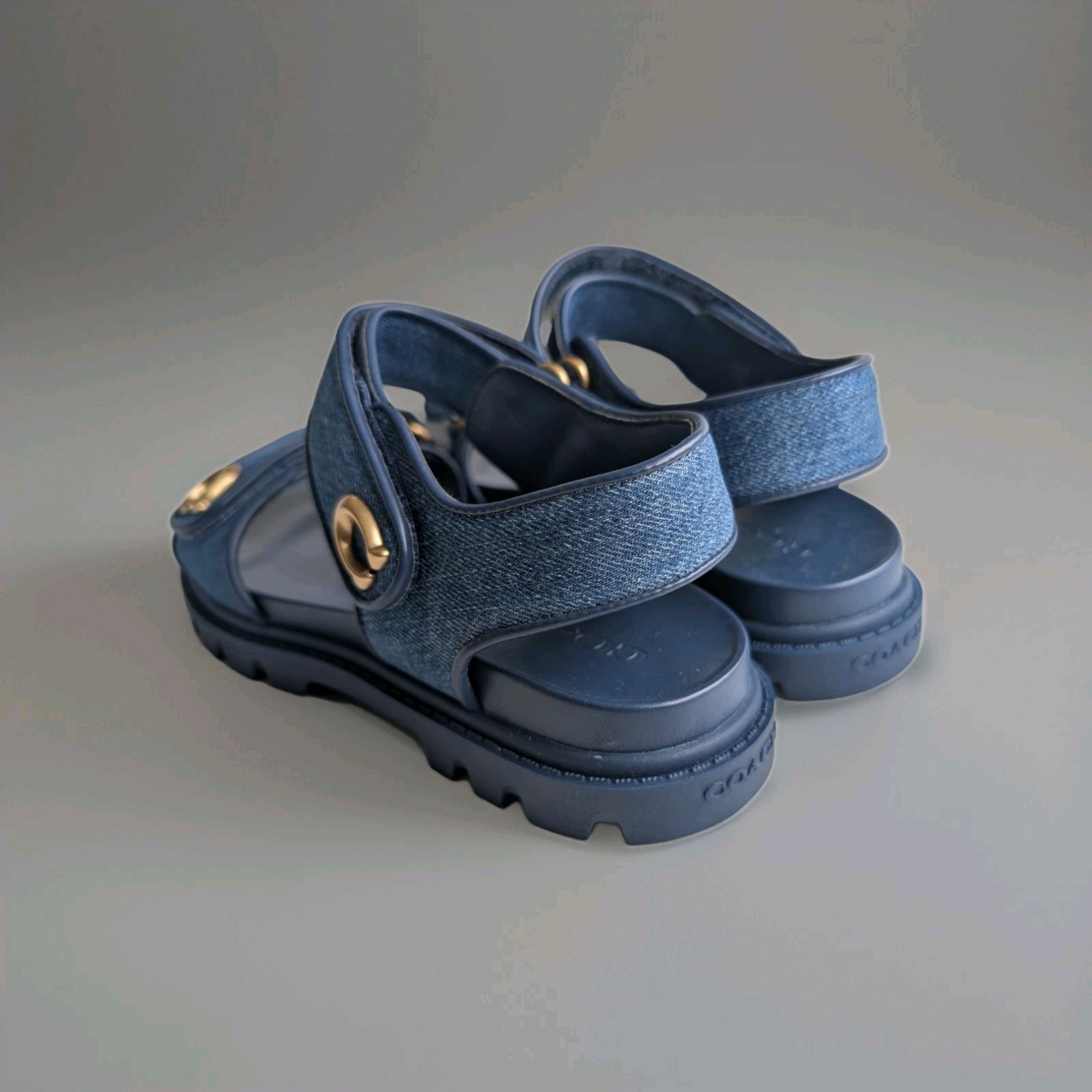 COACH Brynn Sandals Deep Blue Size US 7.5 B. CT196.