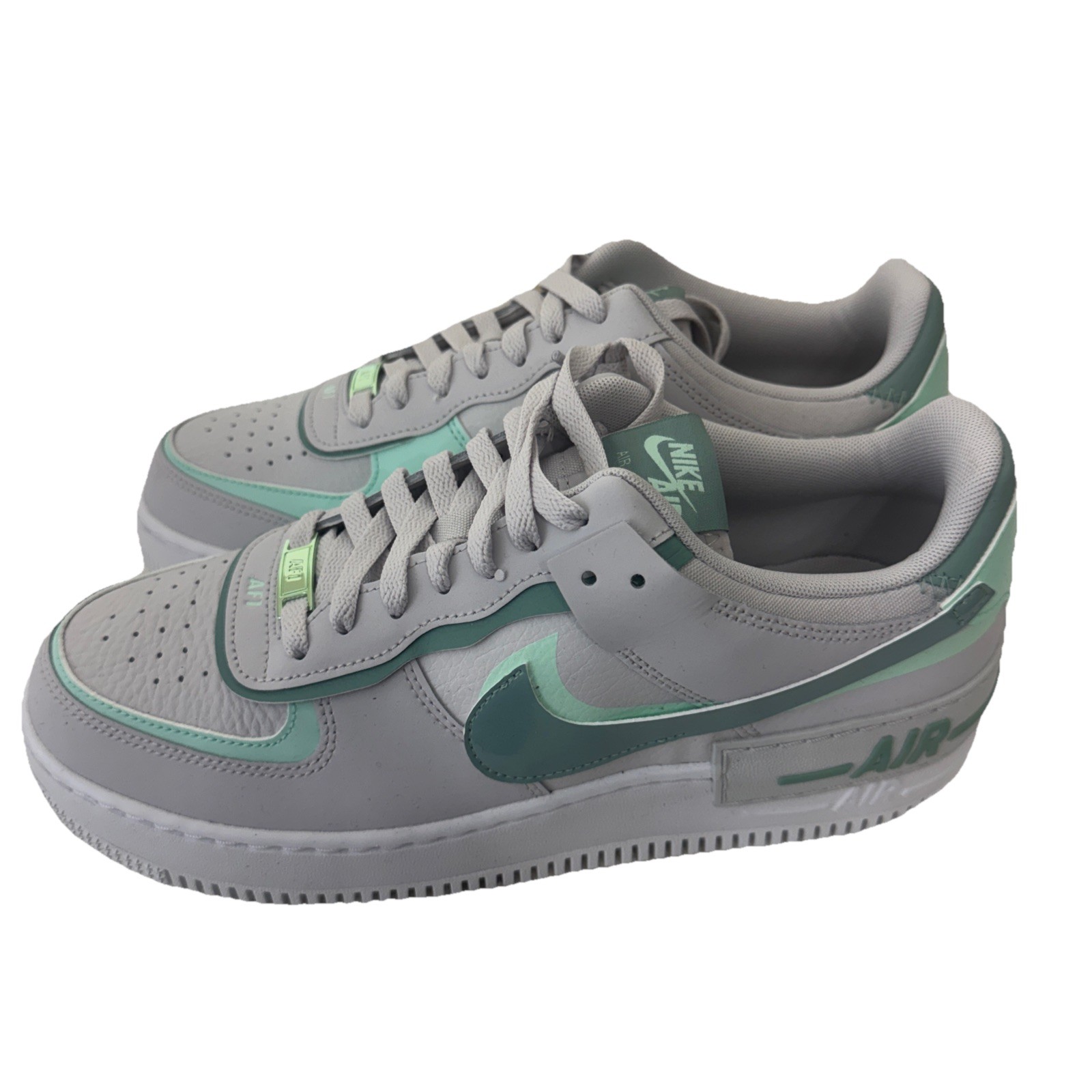 Women’s Nike Air Force1 Shadow Low Vast Grey Cannon Mint Foam CI0919-005 New S11