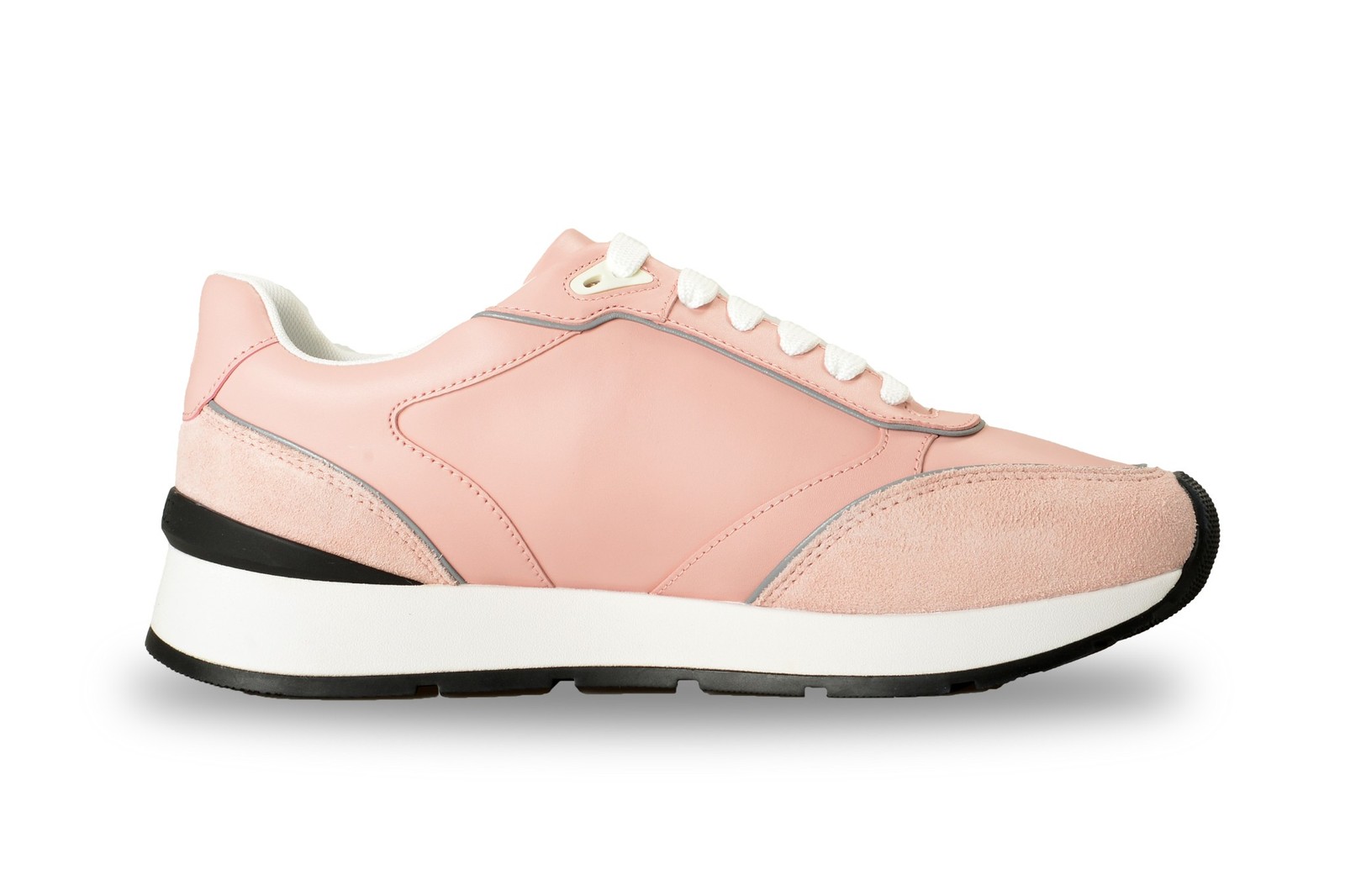 Versace Women’s Pale Pink 100%Leather Logo Embroidery Sneakers Shoes US 6 IT 36