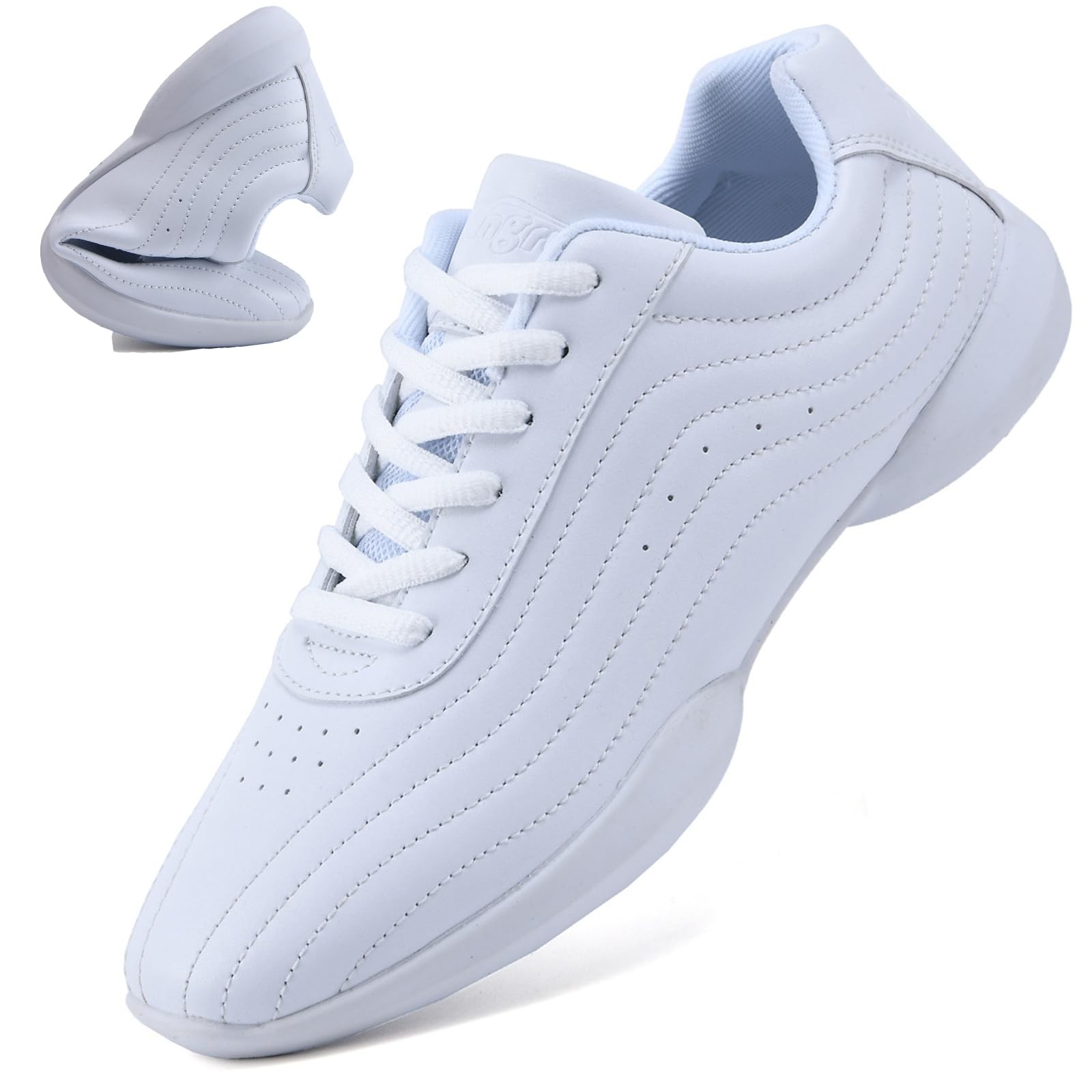 Girls White Cheer Shoes Youth Cheerleading Shoes Dance Athletic Training Tenn…