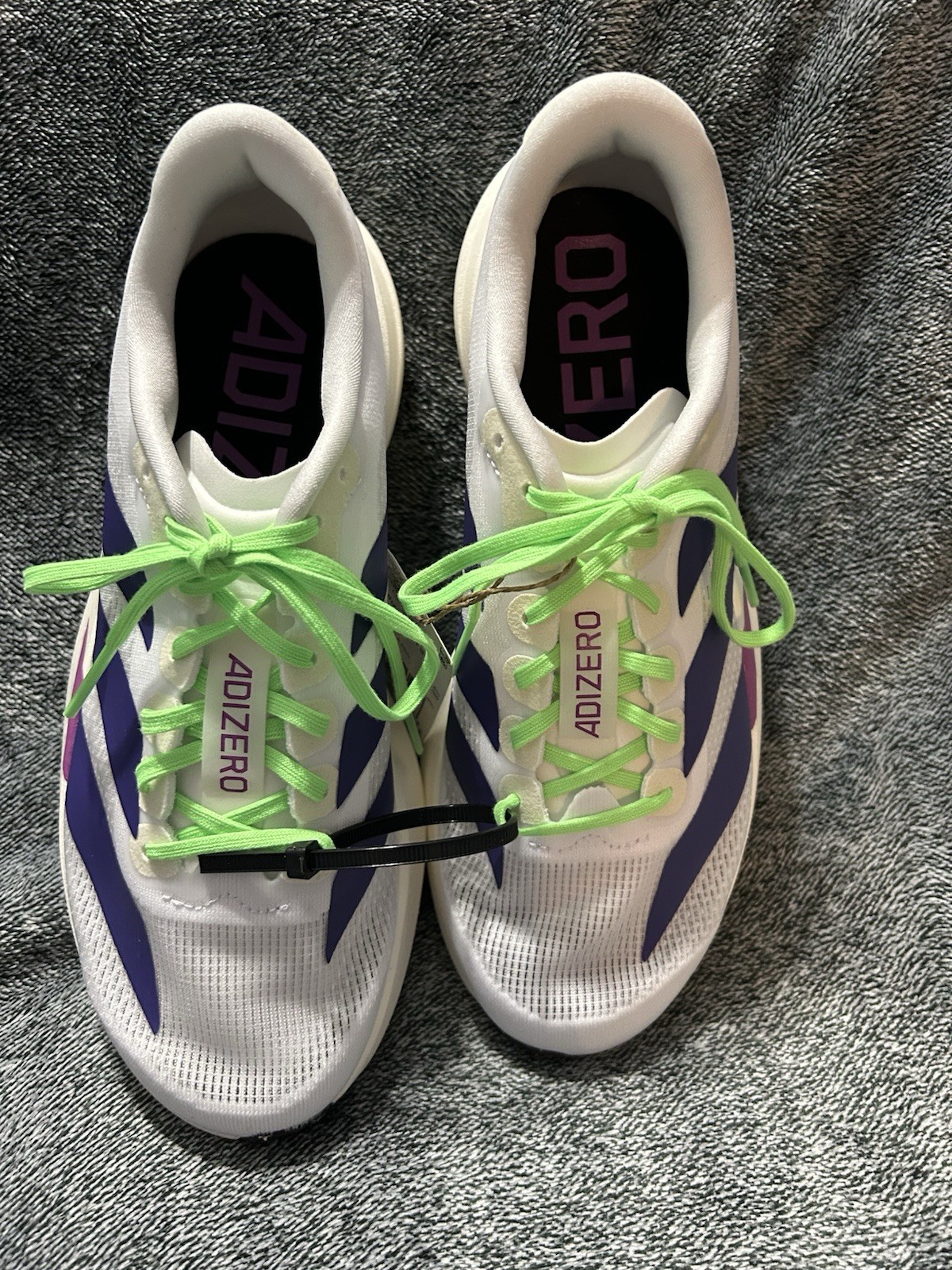 adidas Adizero Evo SL Cloud White Collegiate Purple Womens Size 7