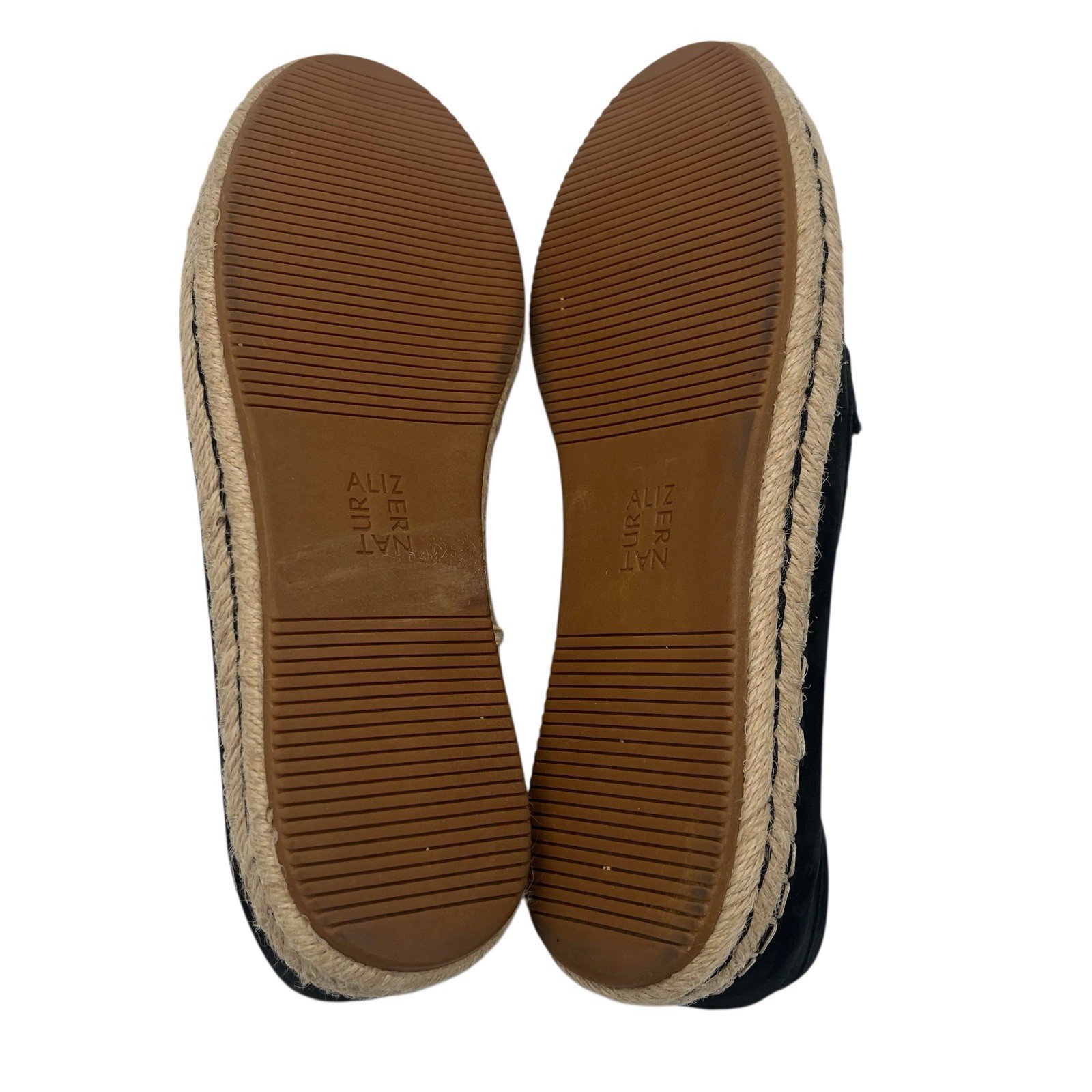 Naturalizer Alexa espadrille flat black suede Size 8 Minimalist Coastal Slip On