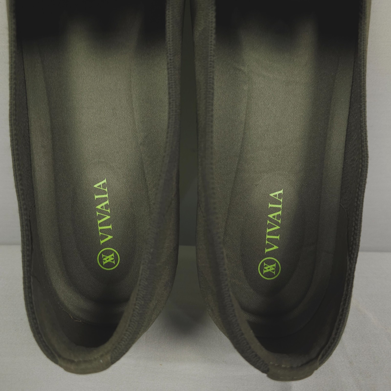 Vivaia Audrey Loafer Women Size 9 US / 40 EU Green Camo Woven Knit NWOB