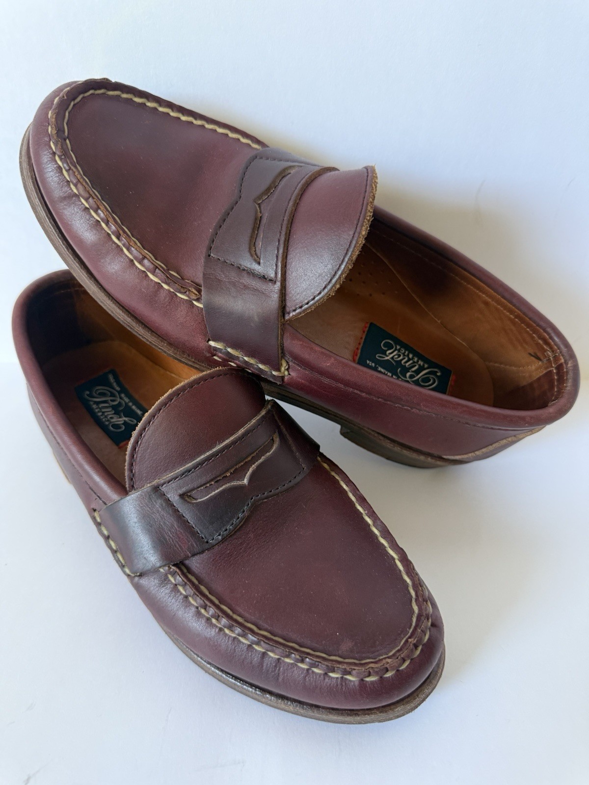 Rancourt Cole Haan Pinch America Penny Loafer Brown Stich Maine USA Womens 6.5 M