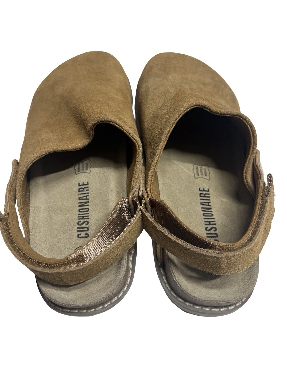 Cushionaire Clogs Boulder Shoes in Chestnut Leather Suede Slip-On Women’s Sz 8
