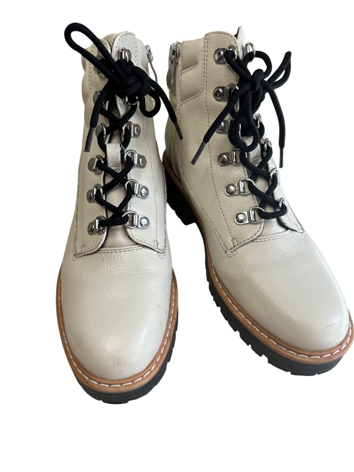 Limelight Kennedy Size 7 Womens Rugged Lace-Up Zip-Up Combat Boots
