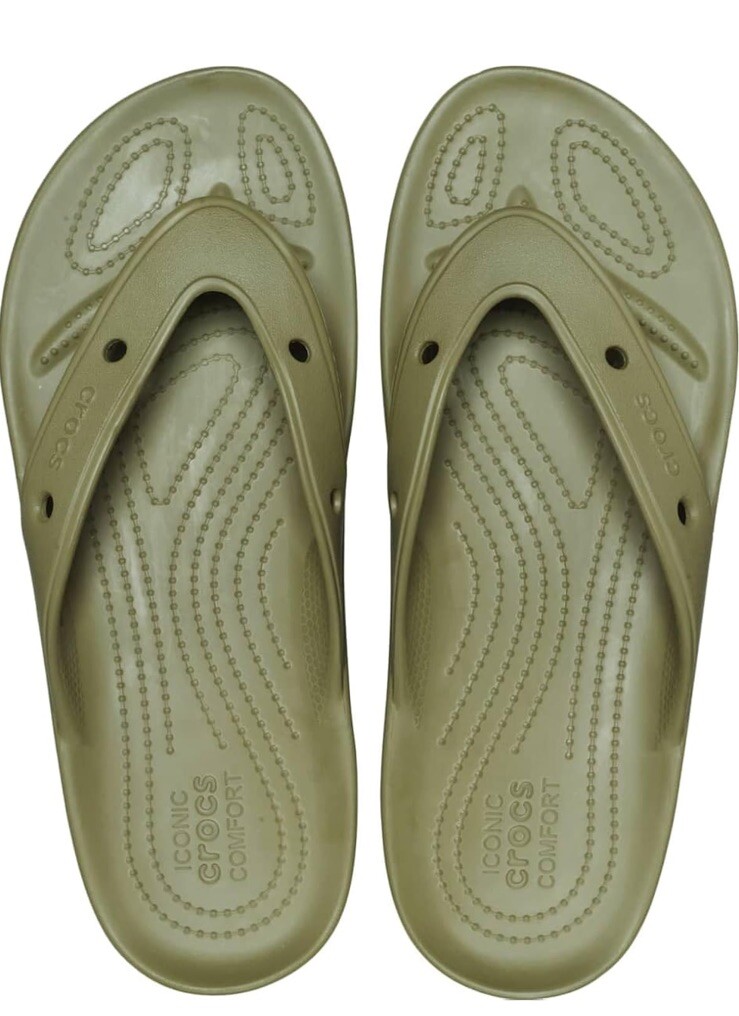 NWT Crocs Classic All Terrain Flip Sandal Olive Aloe Men 8 Women 10
