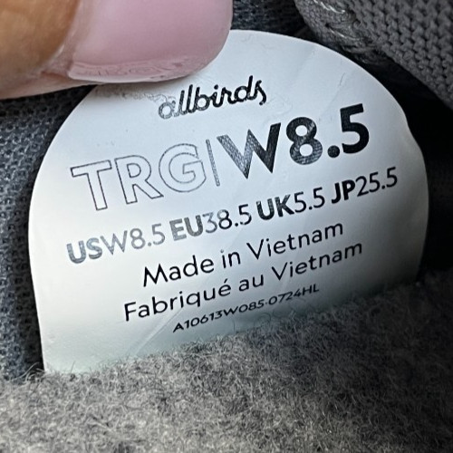 Allbirds Tree Runner Go Womens Size 8.5 Gray Athletic Running Shoes Sneakers
