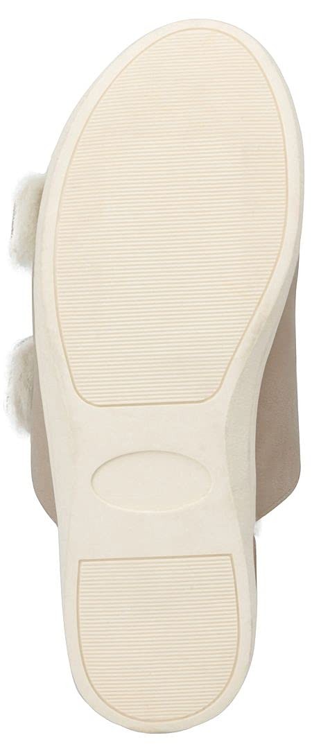 LONDON FOG Womens Lorraine Comfort Slides Double Buckle Strap Sandals sand 7