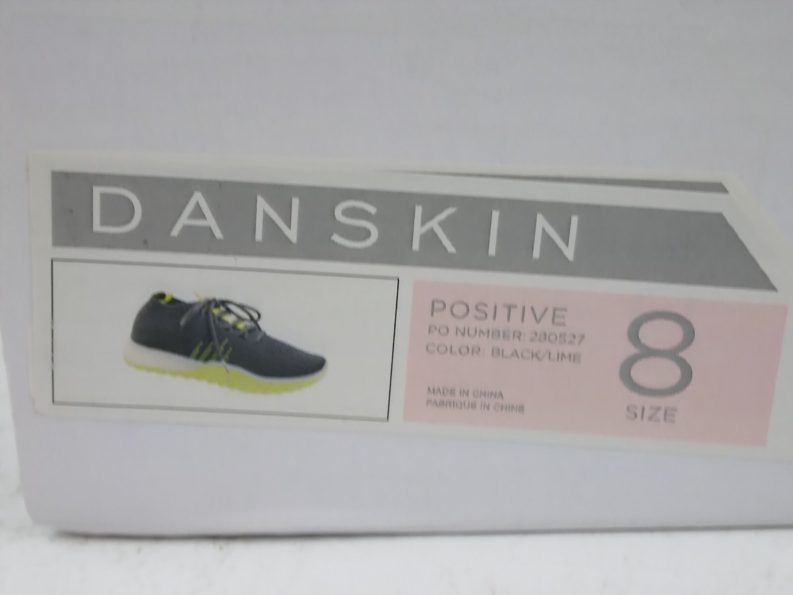 DANSKIN POSITIVE LOAFER WOMENS SZ 8 SHOES SLIPON KNIT SNEAKERS BLACK LIME GREEN