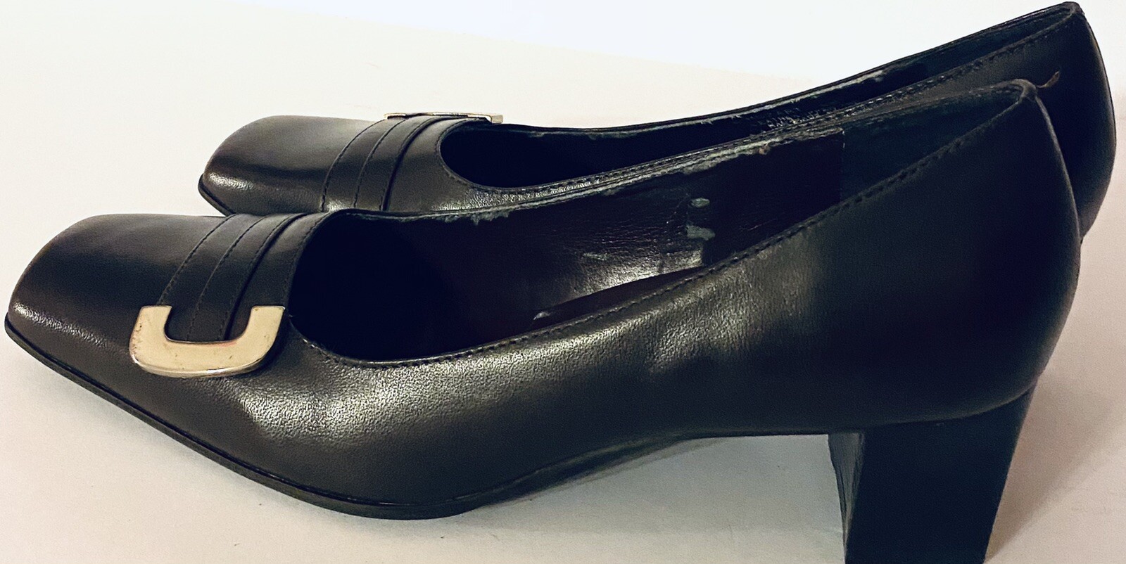 Etienne Aigner 6M Brown Leather Shoes Pumps 2″ Heels E-Mozart *AS IS SEE PICTURE