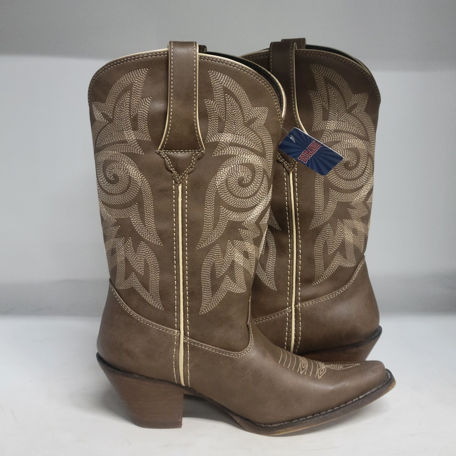 Durango 12″ American Flag Buckle Western Boot Tan Women Size 6.5M (READ DESCRIP)