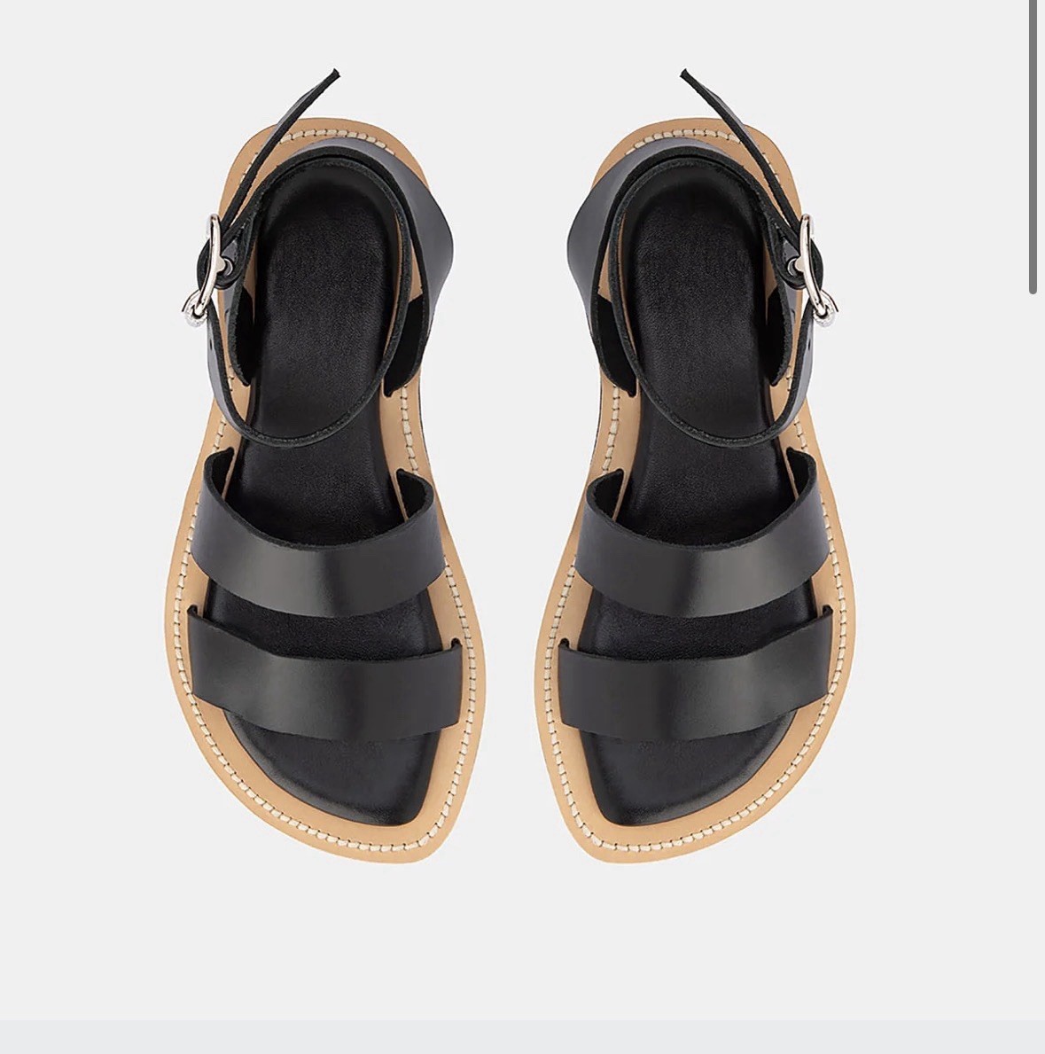 DOF Black Goldie Sandals Made In Italy EU 37 / AU 6-6.5 – RRP $179.95